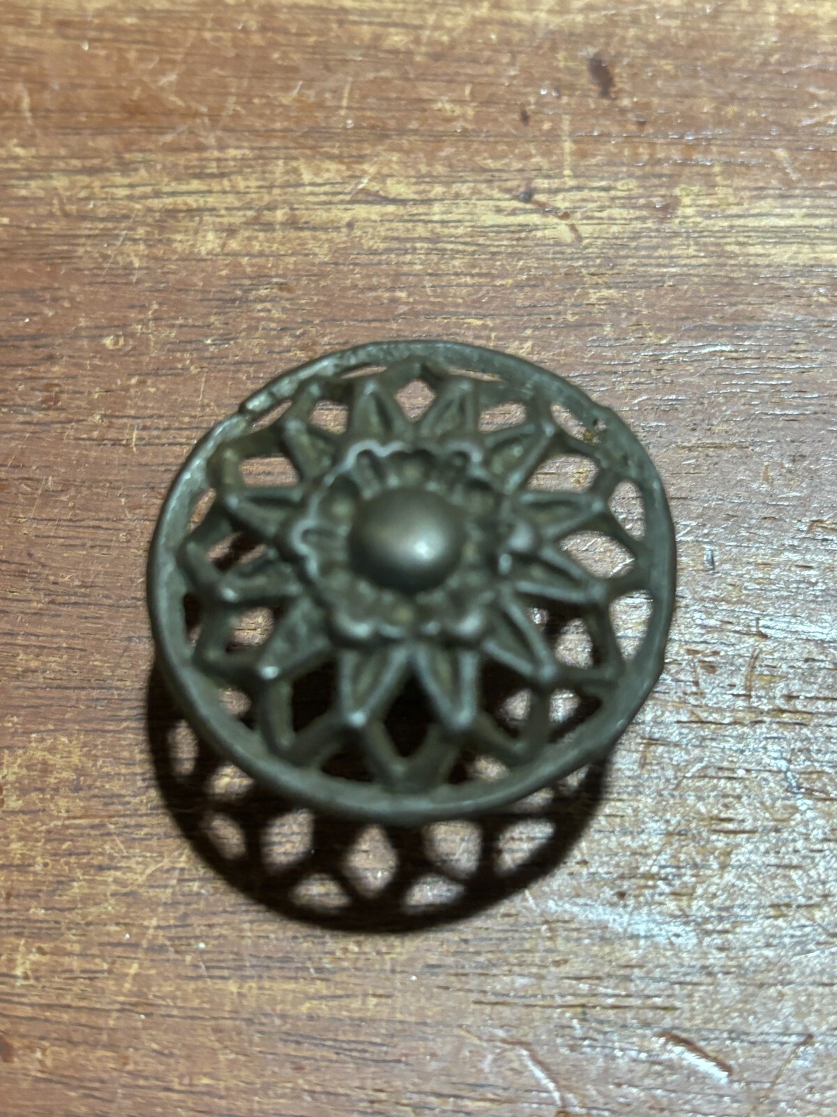 Vintage Antique Ornate Round Cabinet Knob Drawer Pull 1 1/4 inch