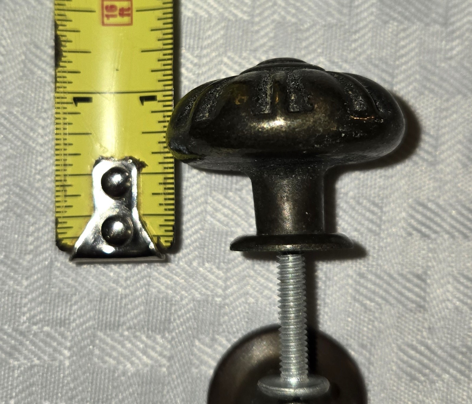 Vintage Brass Flower Knob Hardware Mid Century French Provincial Drawer Pull