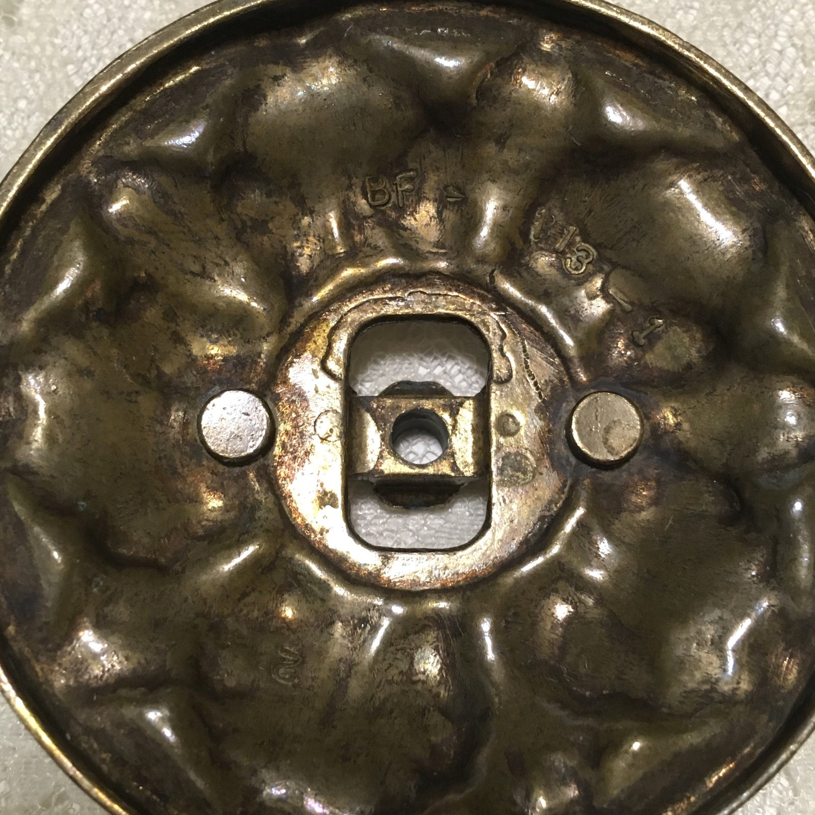 Vintage Brass Dresser Hardware Drawer Pull Plates Ornate 2 pcs