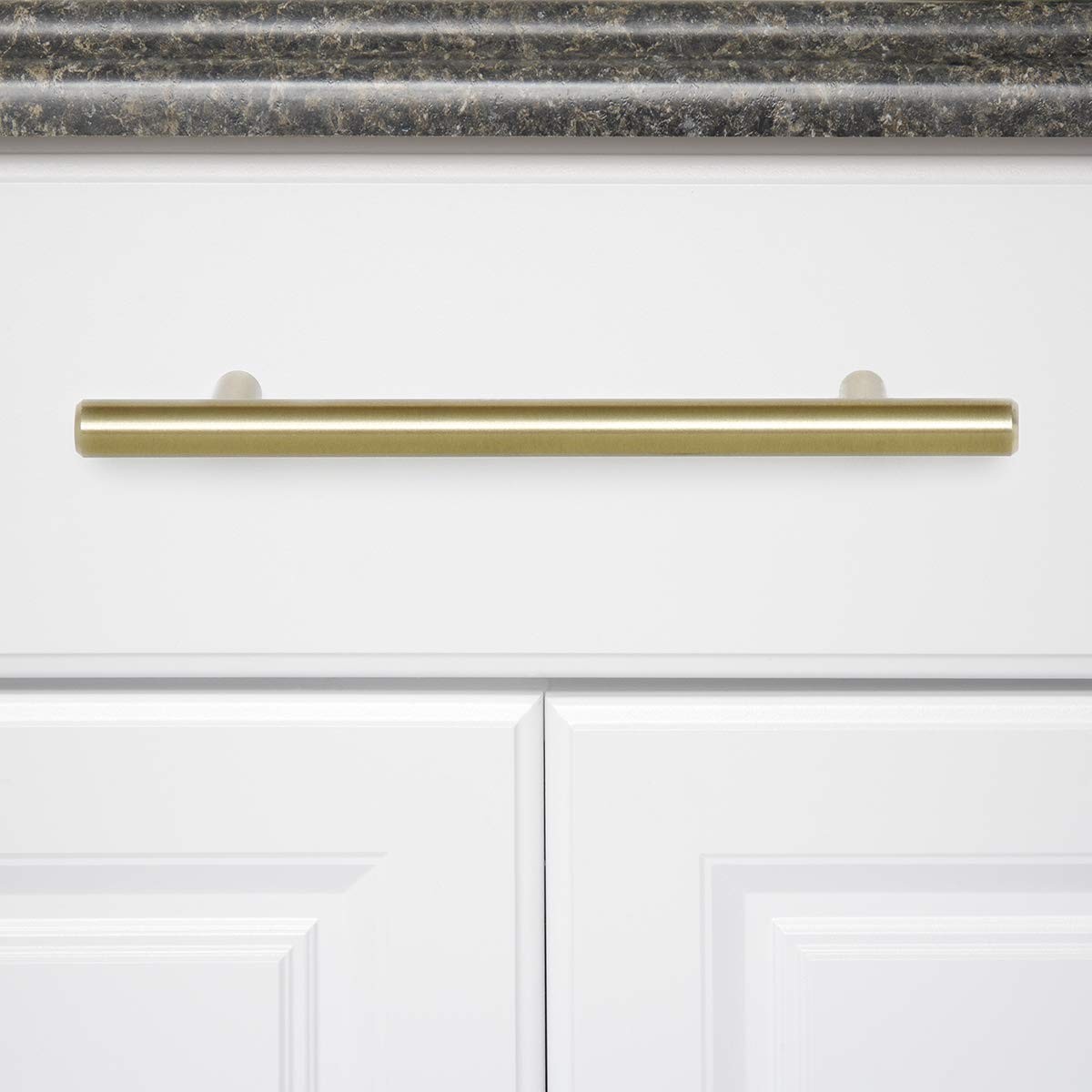 Retailer Basics Euro Bar Cabinet Handle 1/2-Inch Diameter 7.38-Inch Length 5-Inc