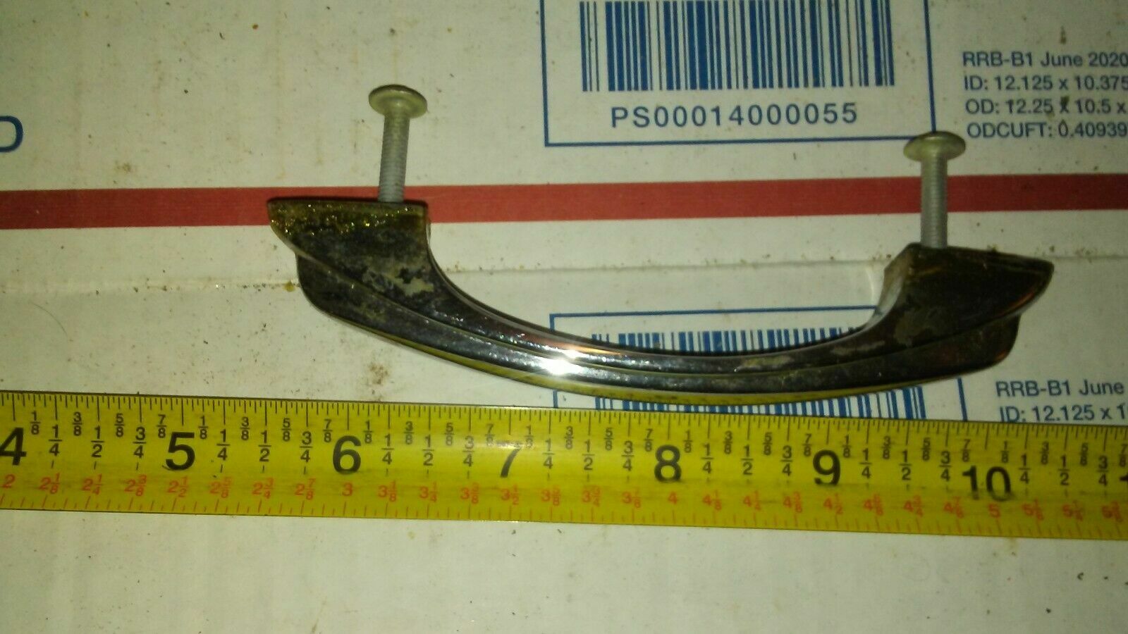 Lot of 2 Vintage Drawer Door Pulls Handles 5 x 1 old Brass