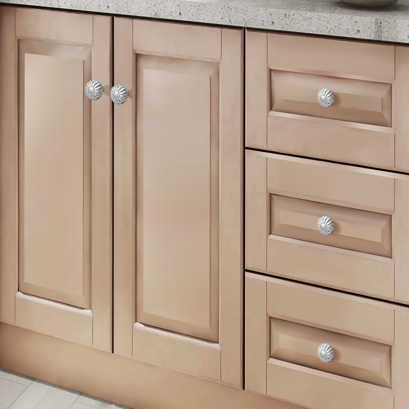 Cabinets Knobs Drawers Pulls 4 Pack Kitchen Knob Brushed Nickel, Closet Cupbo…