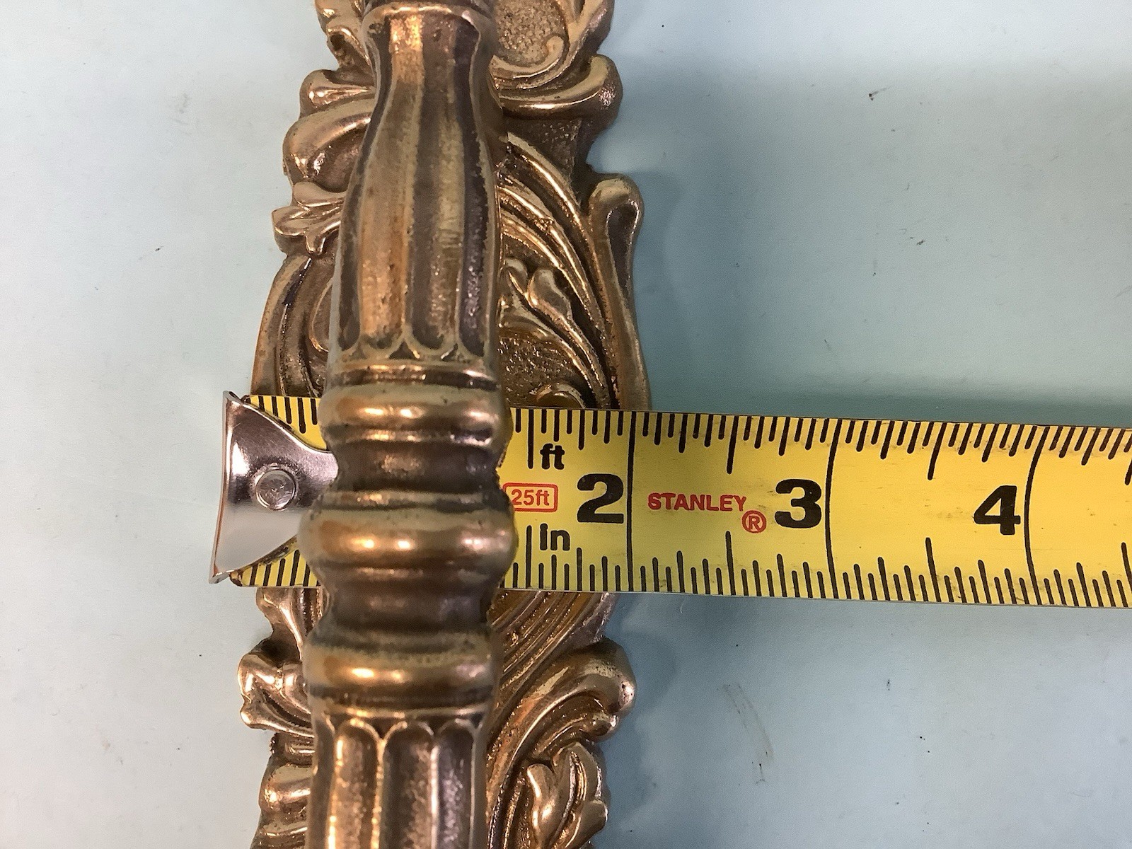 Pair Brass Door Pulls/Handle 9 3/8” L by 2 1/8”W