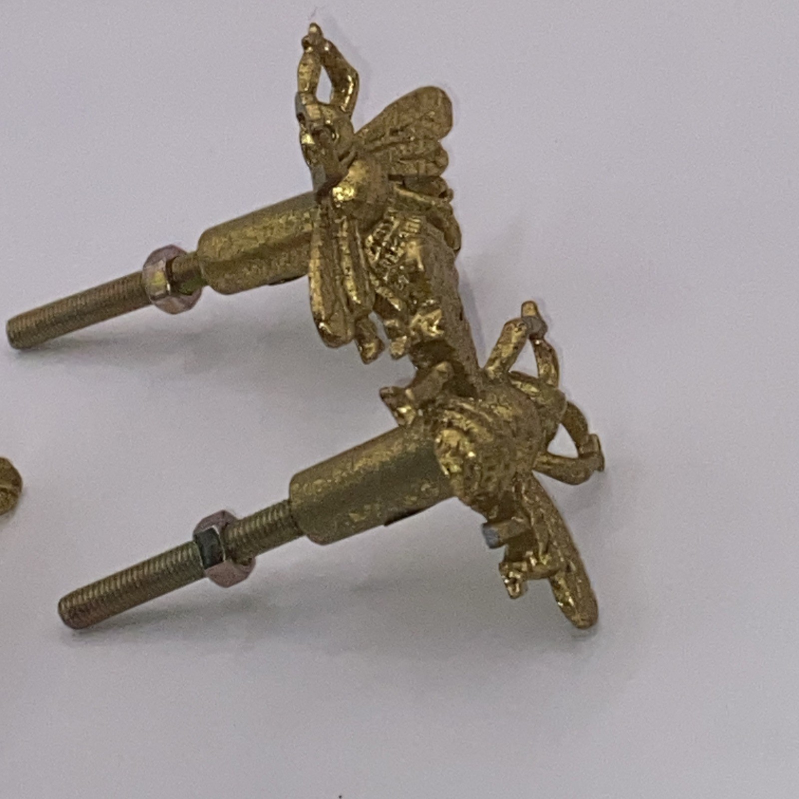 Antique-Gold Metal Drawer Pulls Handles Bee Vintage-Brass Cabinet Door Knobs 4