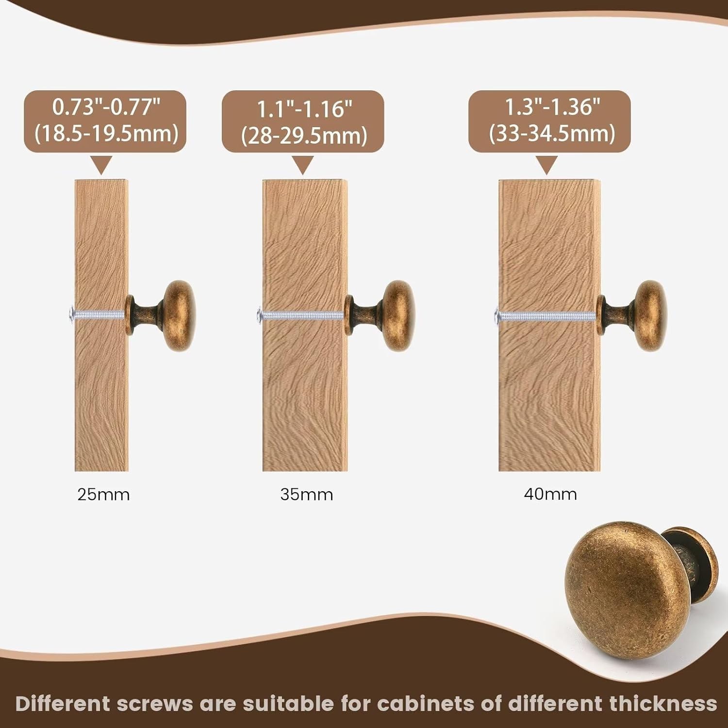 Rust-Resistant Antique Brass Drawer Knobs – 12 Vintage Style Cabinet Pulls
