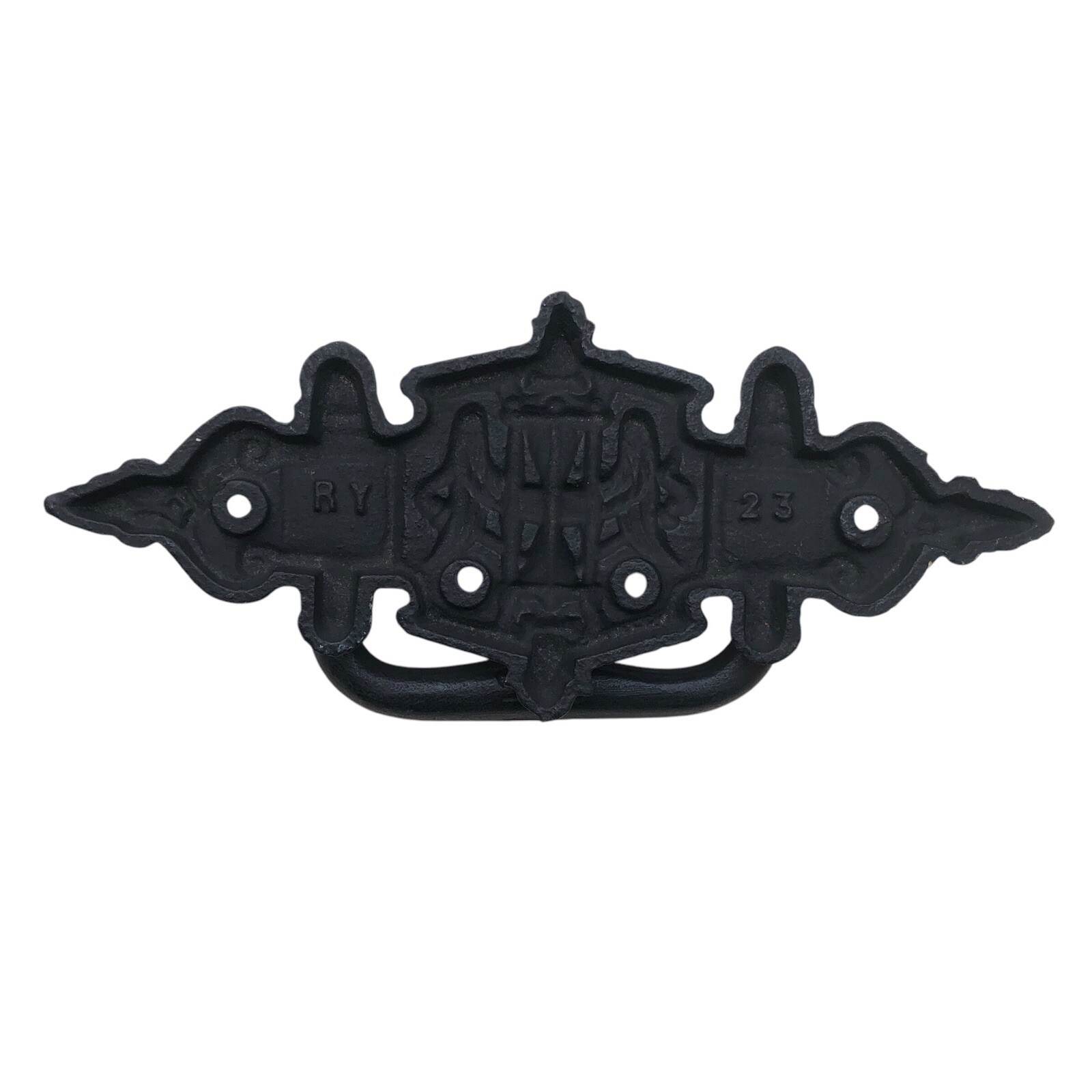 FRENCH DRAWER PULL – Antique Gothic Victorian Cast Iron Eastlake Coffin HEAVY!