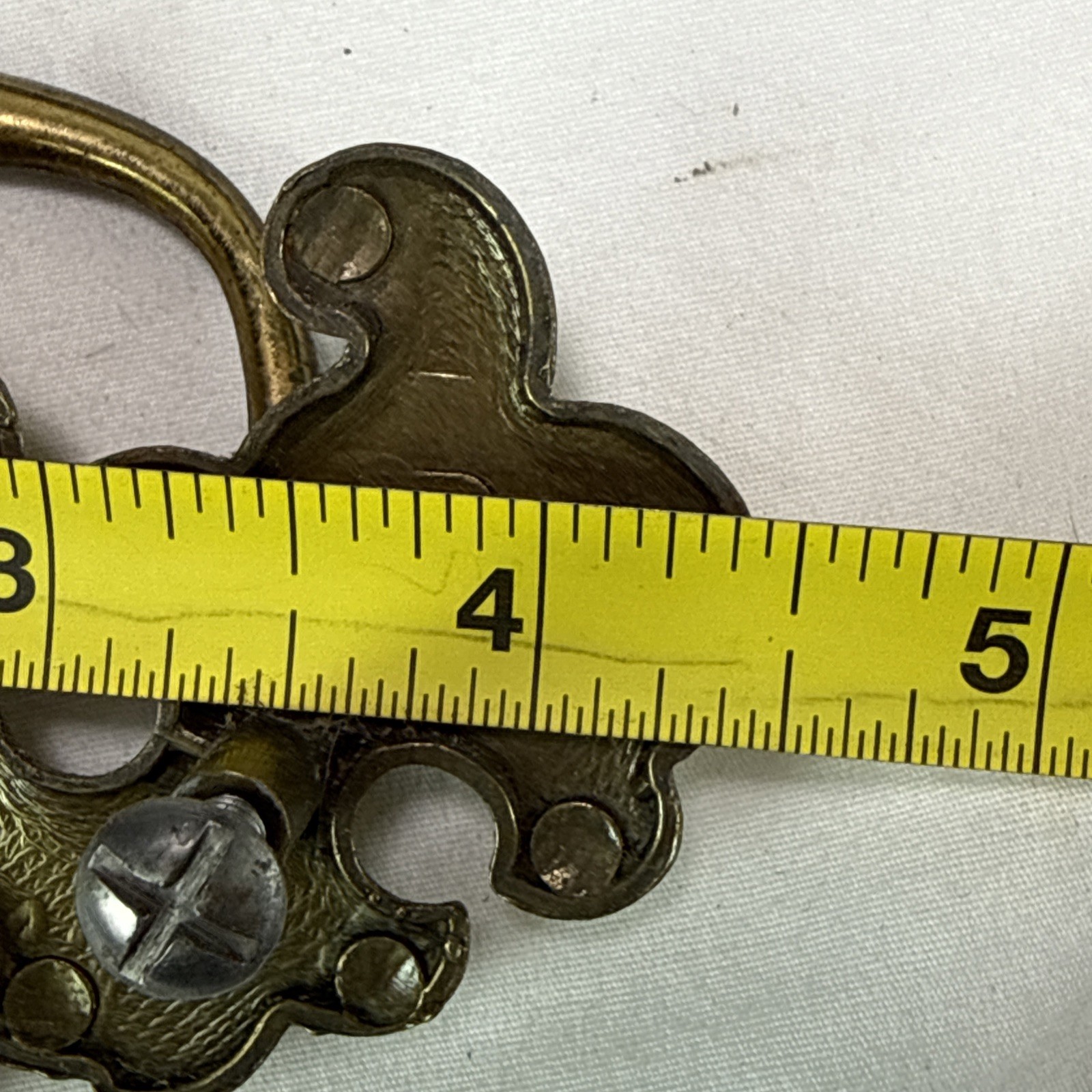 Chippendale Colonial Brass Antique Hardware Batwing Drawer Pulls Handles 6 Total