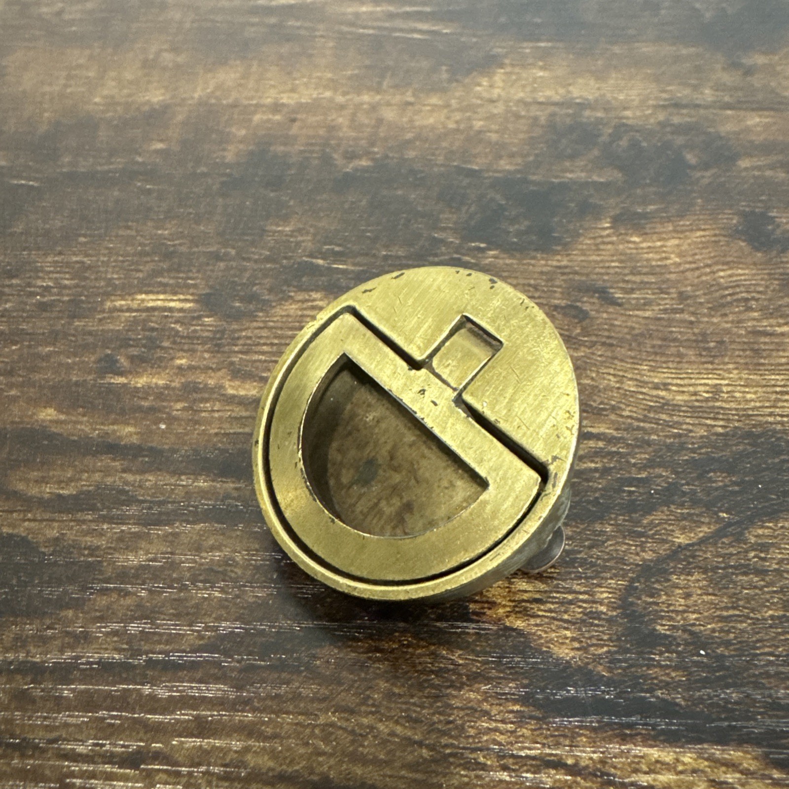 DREXEL ACCOLADE Brass Drawer Bail Pull Round Campaign KBC N7228 – 1.5” CC