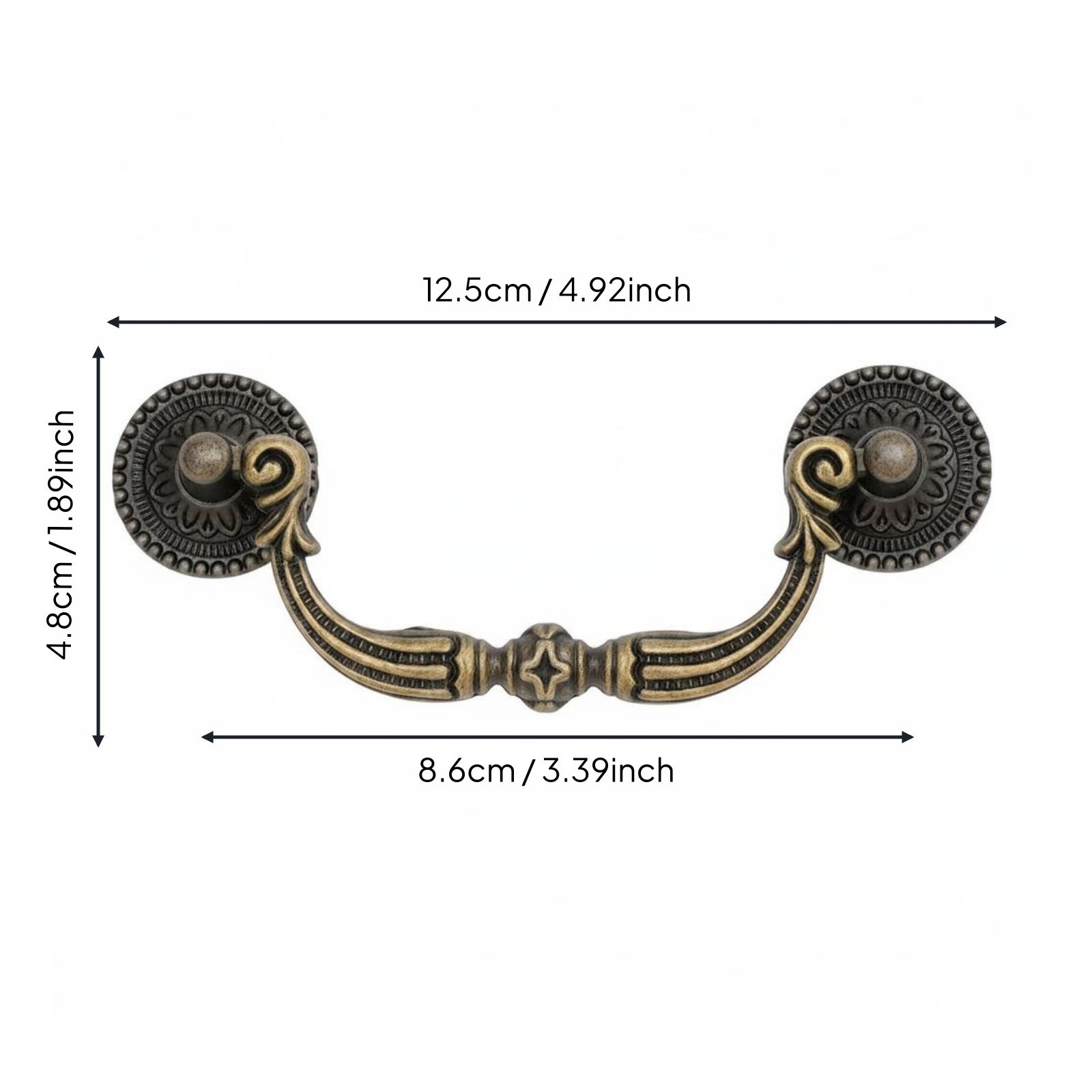 Antique Bail Pull Zinc Alloy European Design Drop Handle for DIYers
