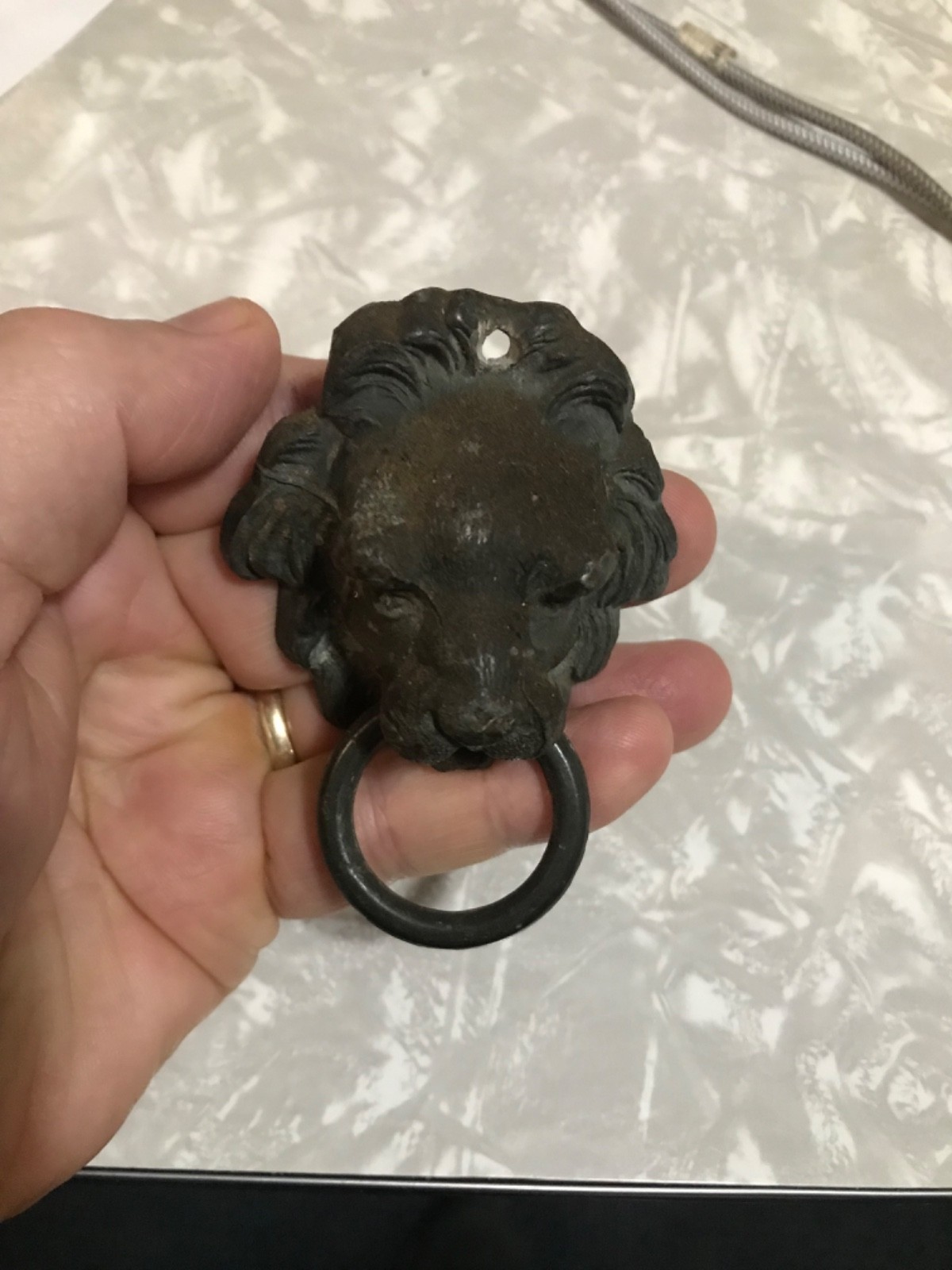 RARE GEORGIAN/EMPIRE LION DROP-PULLS! BEAUTIFUL BRONZE COLOR! MAKE AN OFFER