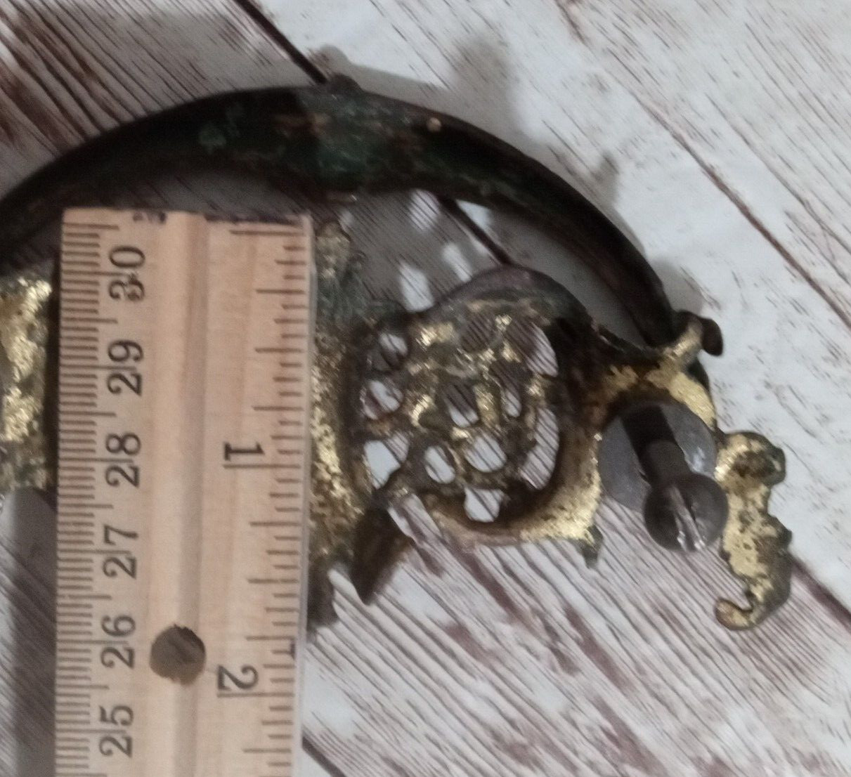 7 Antique Cast Brass Drawer Pulls Drop Bail Victorian Furniture Handle Hardware