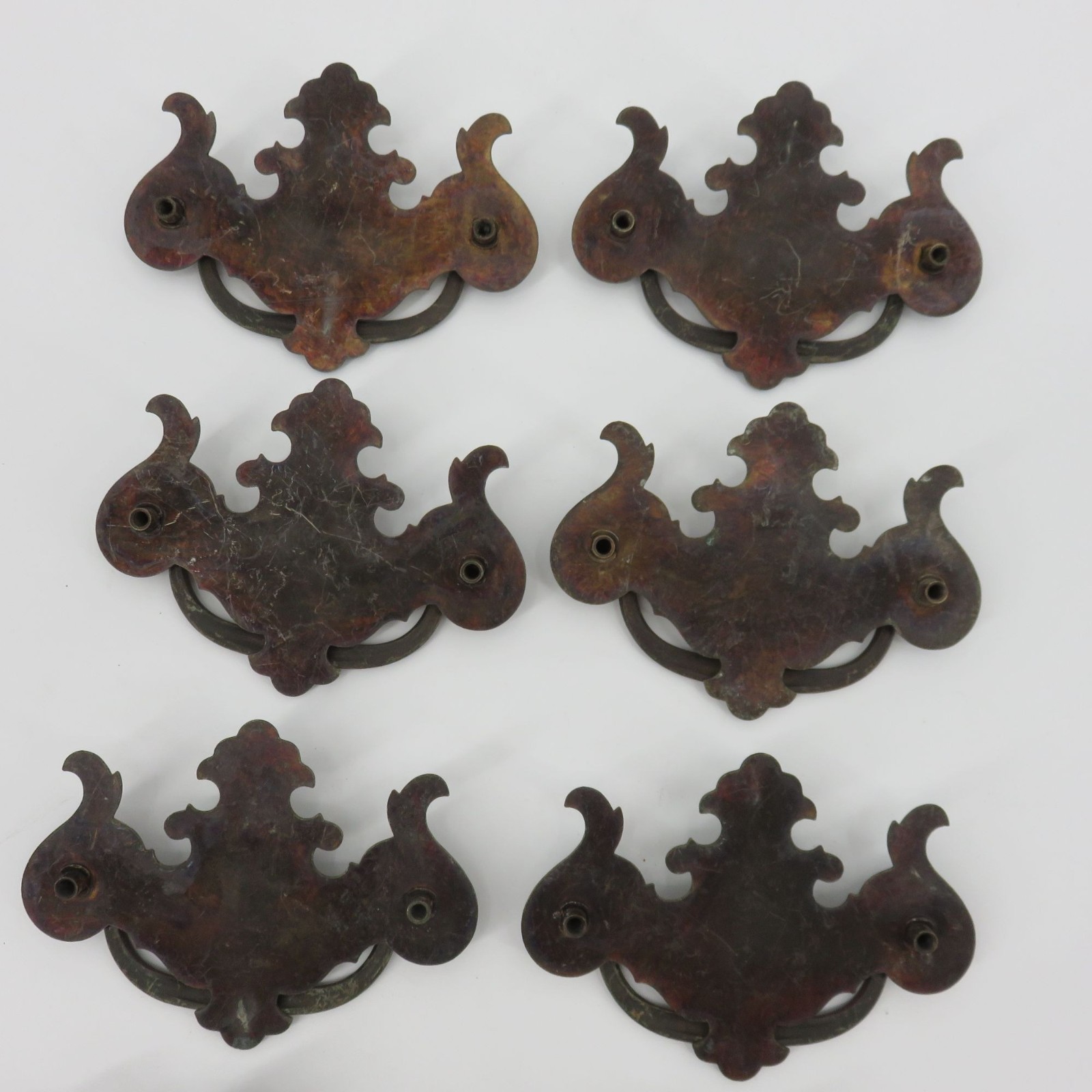 VTG Lot of 10 Metal Drawer Pulls Furniture Hardware Traditional Colonial Retro