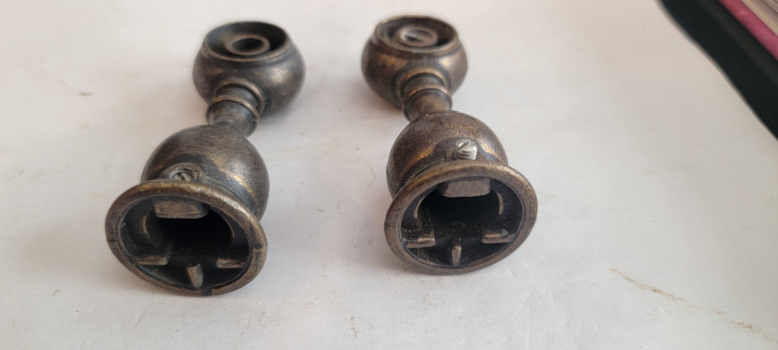 Brass Pair Or Unknown Hardware 3 By 2″