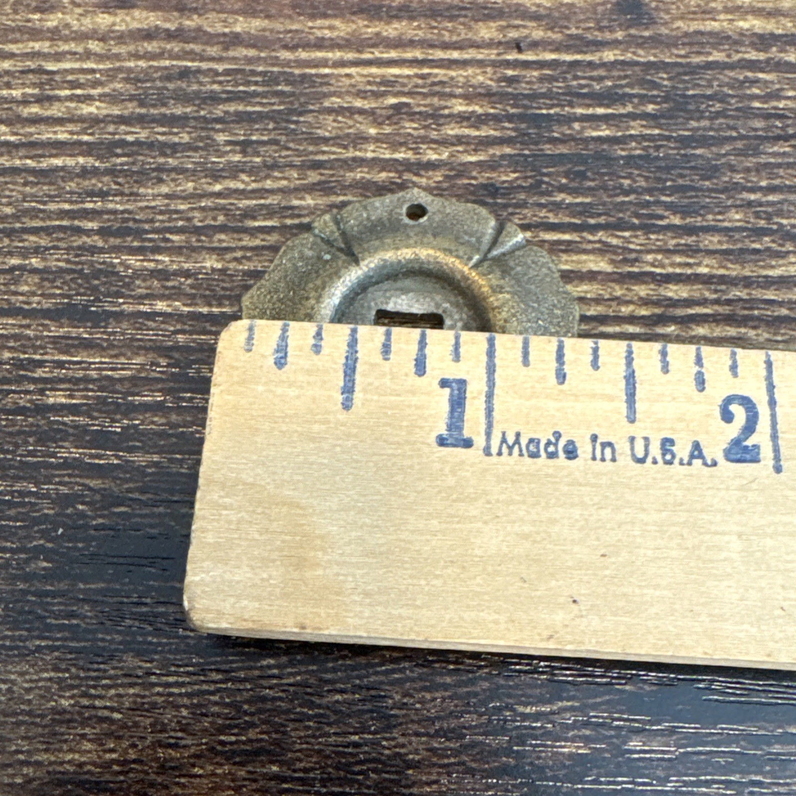 Drexel Esperanto Drawer Pull Teardrop Brass Dresser Handle Backplate Vintage MCM