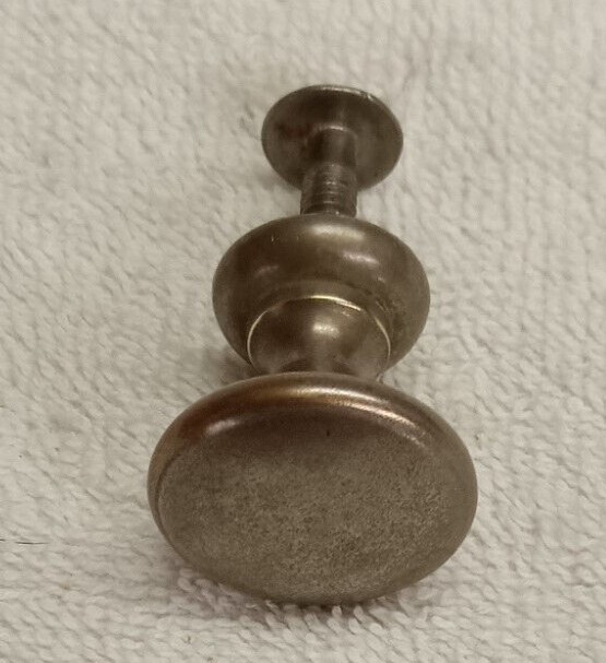 ANTIQUE HEAVY NICKLE PLATED ROUND DRAWER, DOOR, PULL / KNOB, 1 IN. DIAMETER