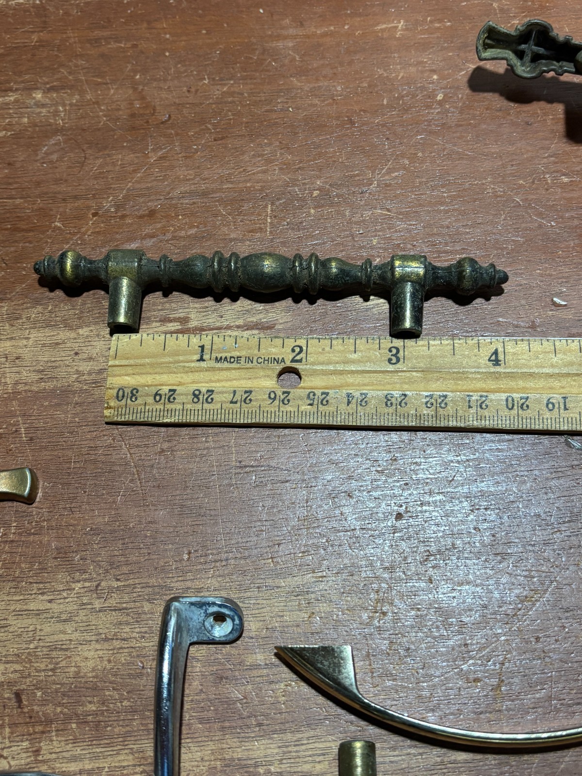 Vintage Lot of 12 Misc Variety Mixed Materials Door Handles Pulls Some Matching