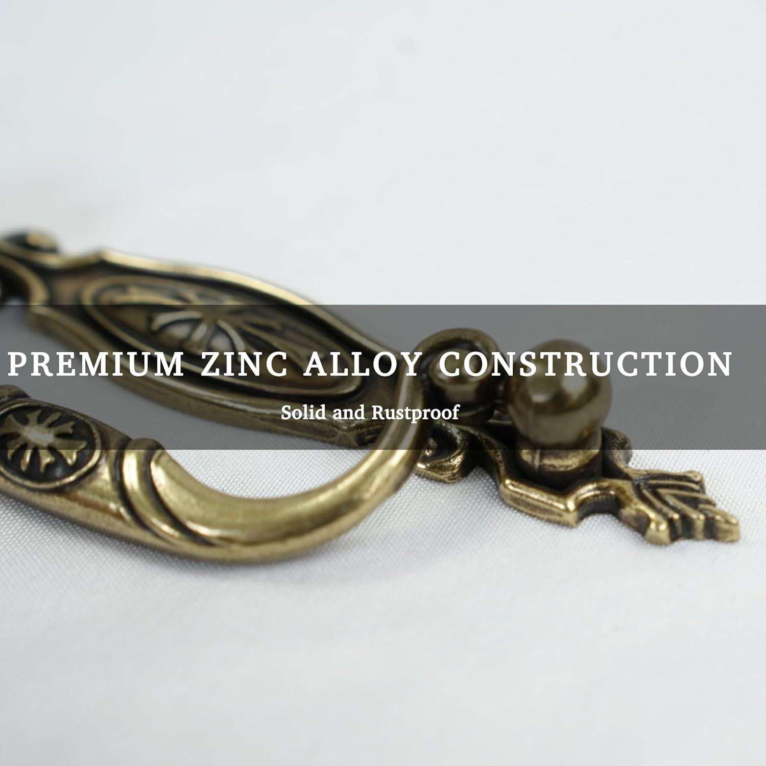 6 Pack Vintage Bronze Drawer Pulls, 3 Inch Hole Center, Antique Cabinet Handles
