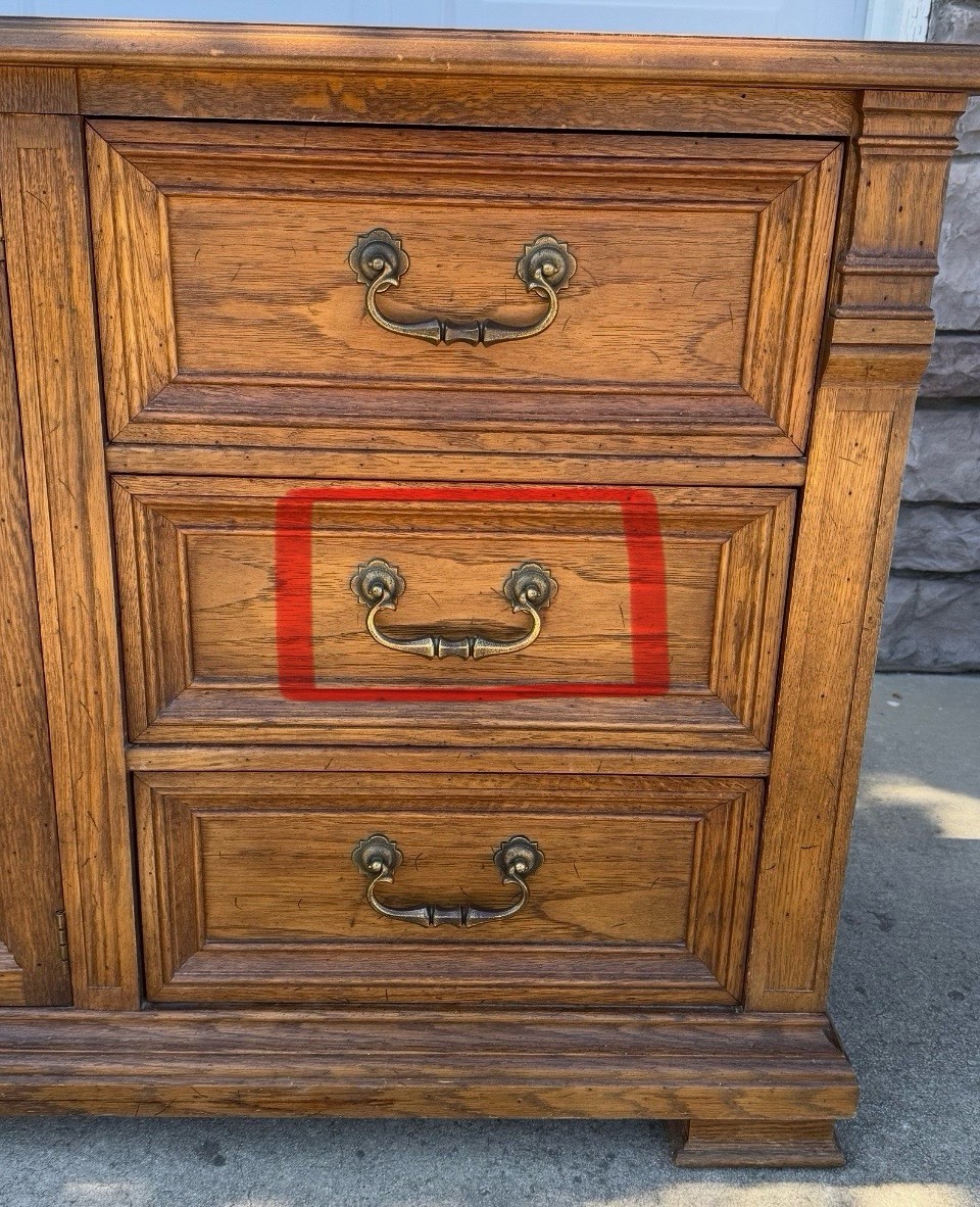 Drexel Guildhall Drawer Pull For Vintage Dresser Nightstand Credenza MCM Brass