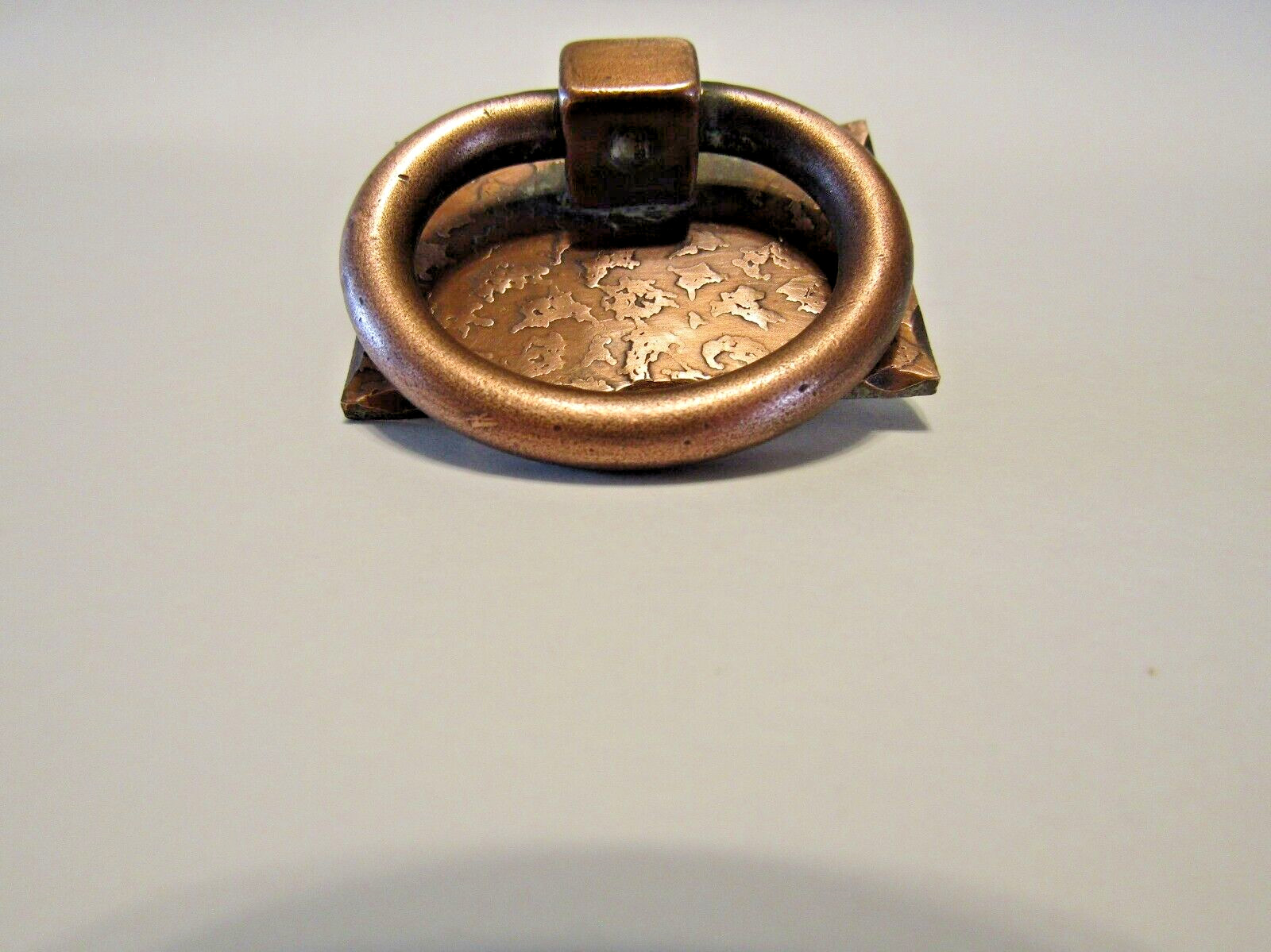 Vintage Copper Drop Ring Drawer Finger Pull Cabinet Door Handle Stanley