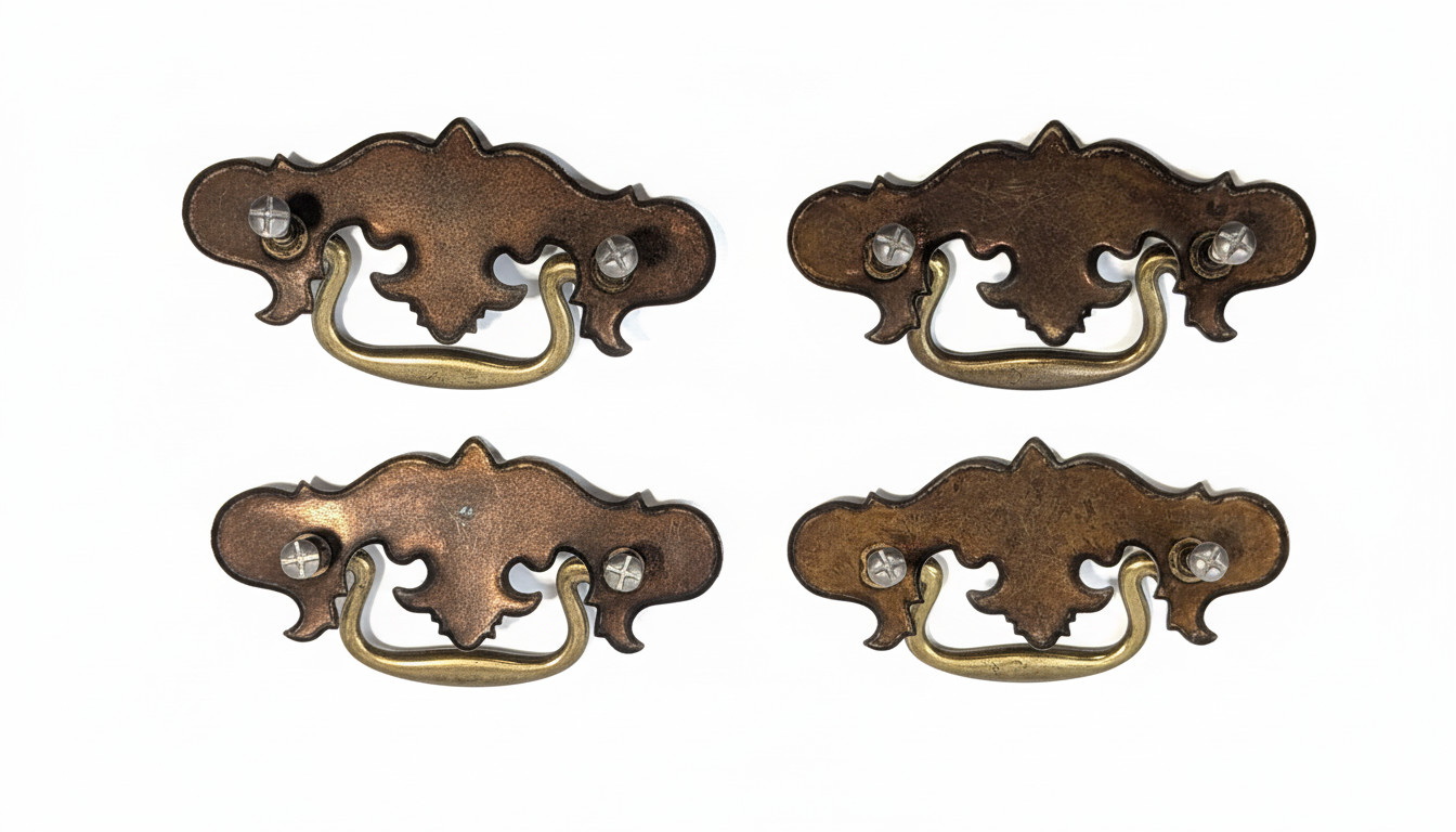 5″ KBC Keller Brass Company Drawer Pulls 4694/2504 Chippendale Batwing Queen Ann