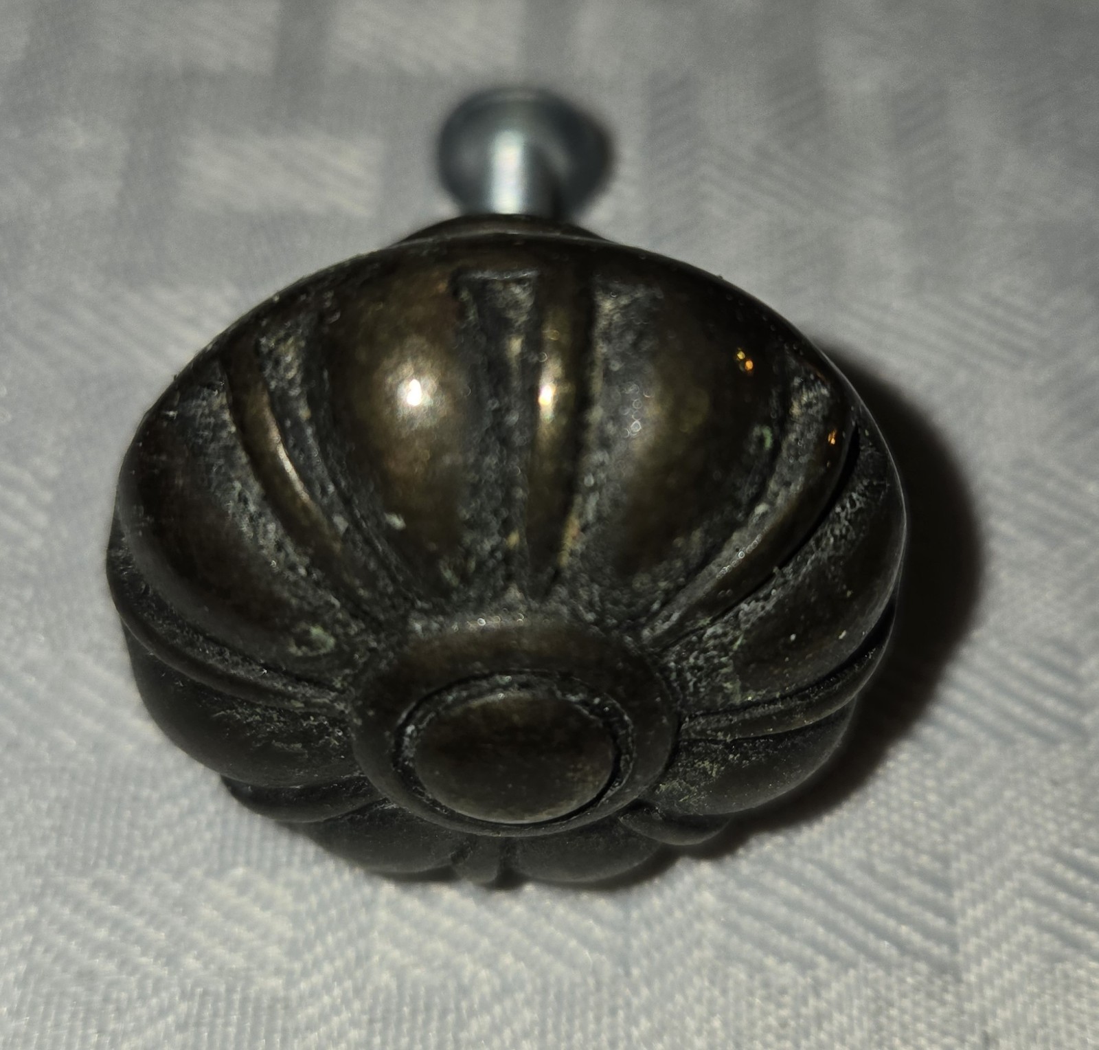 Vintage Brass Flower Knob Hardware Mid Century French Provincial Drawer Pull