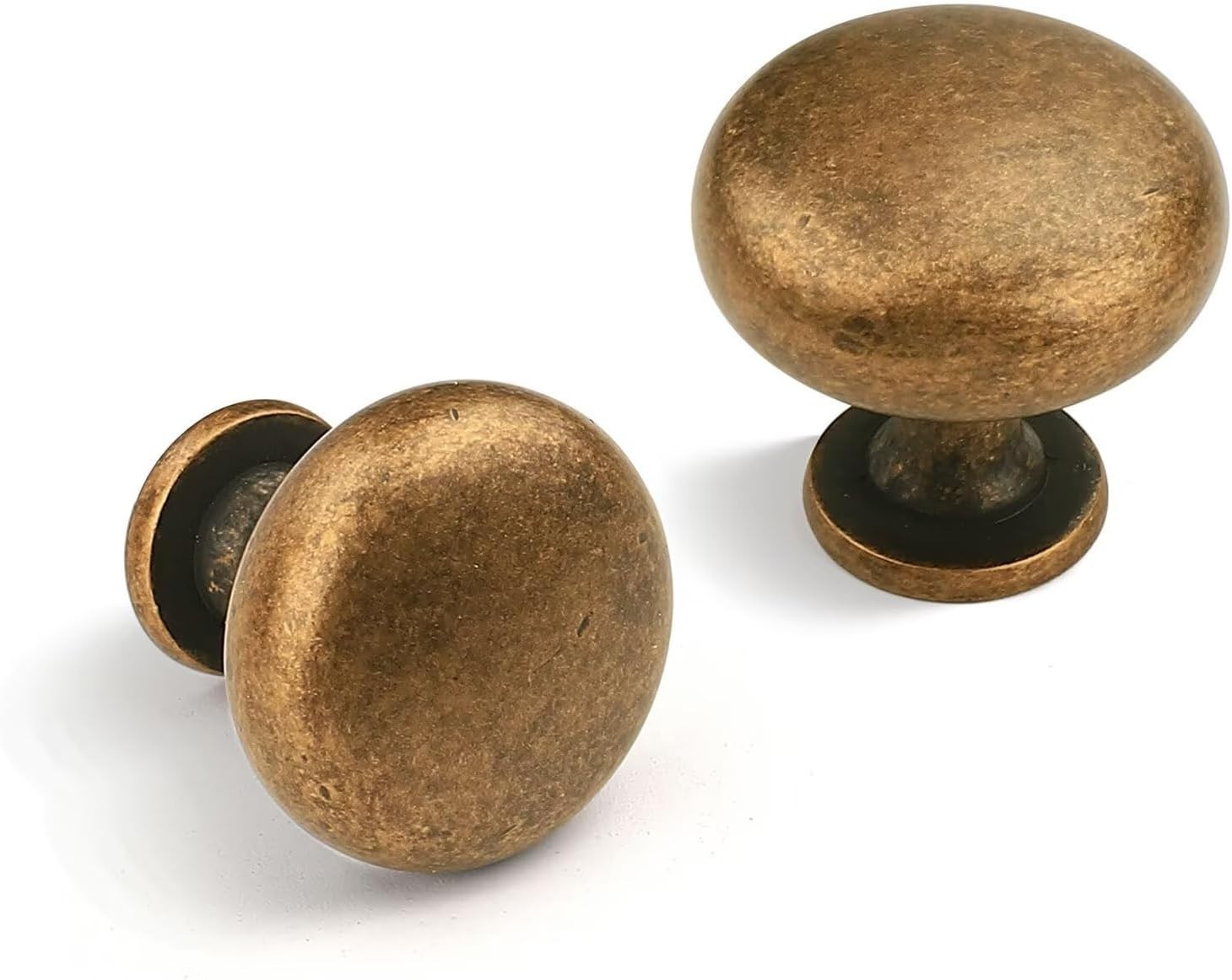 Rust-Resistant Antique Brass Drawer Knobs – 12 Vintage Style Cabinet Pulls