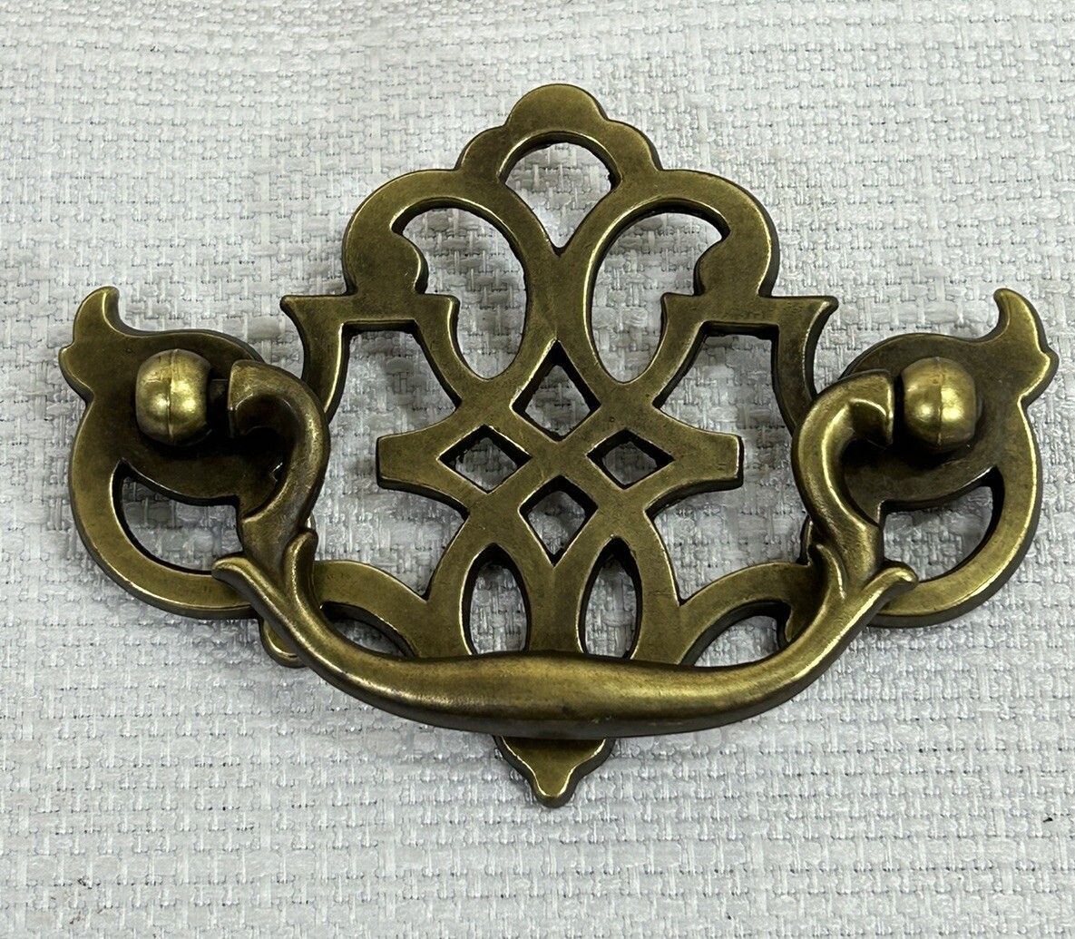 Vintage KBC Keeler Brass Batwing Chippendale Drawer Handles Pulls 3″