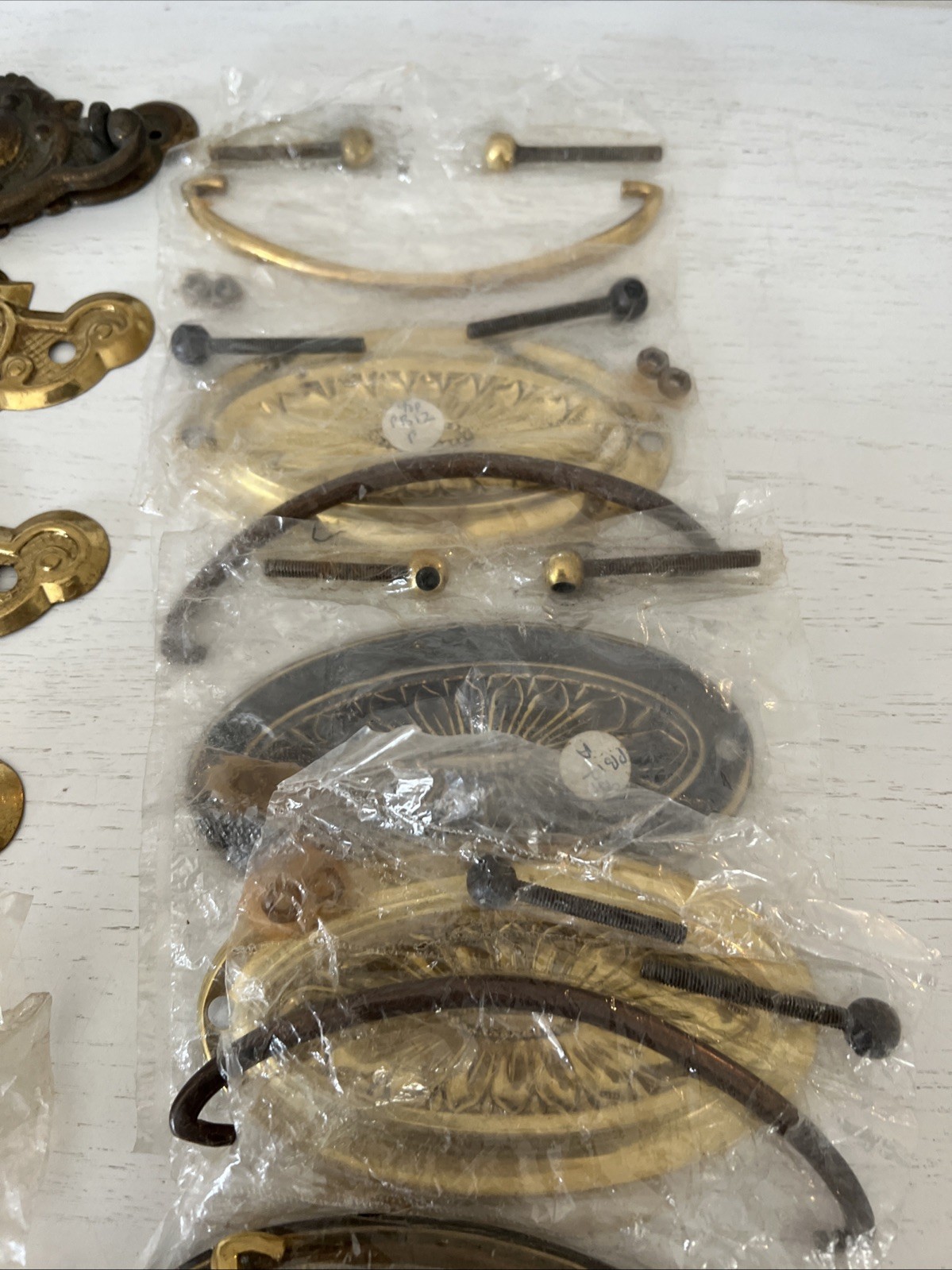 Vintage Lot Drawer Handles Antique Drawer Hardware Salvage MCM Brass Metal