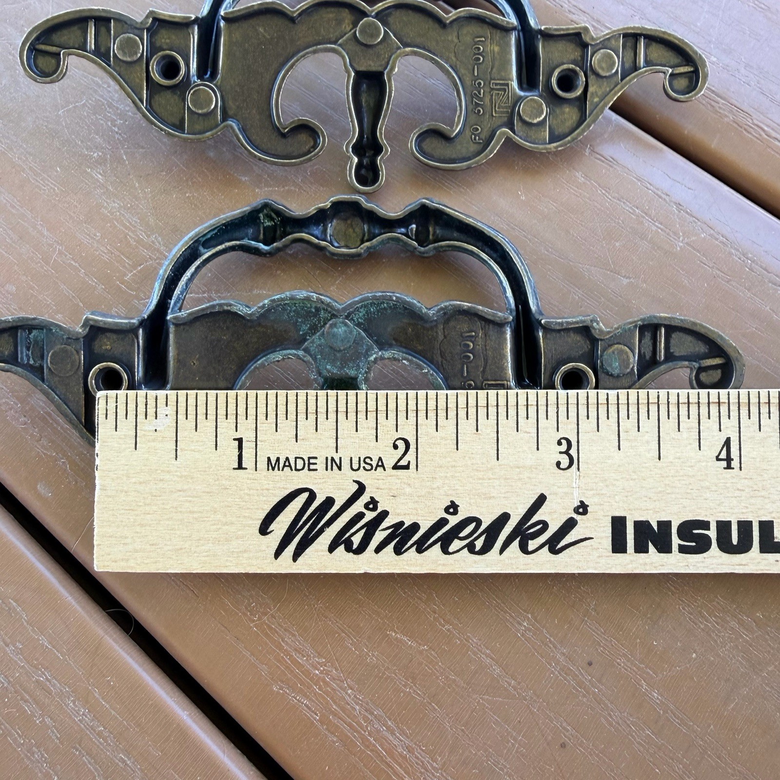 Batwing Style Drawer Pulls Antique Finish with Drop Bail Handle Lot Of 2