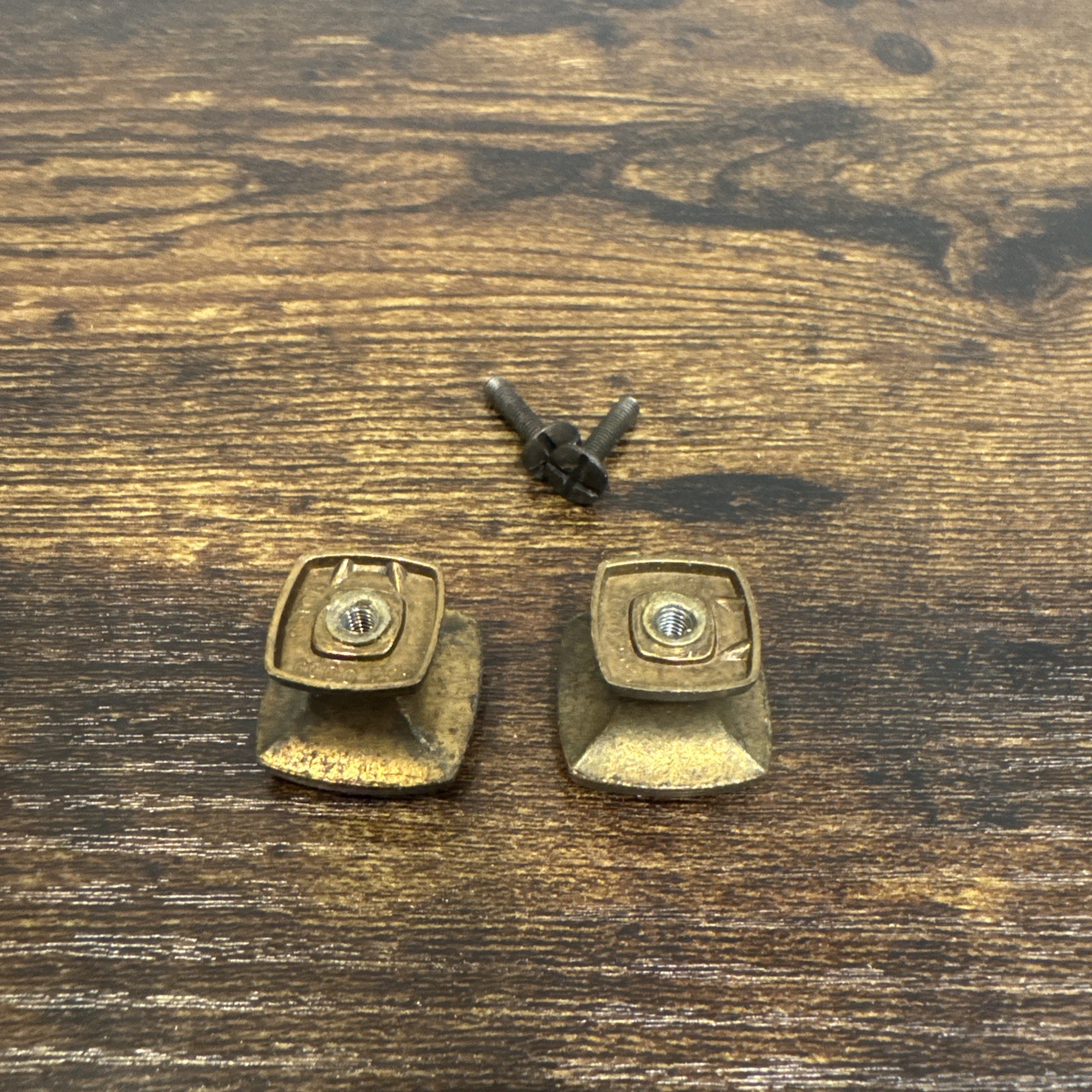 Drexel Newport Drawer Knobs 2 Brass Handles Vintage Hardware Dresser Pulls