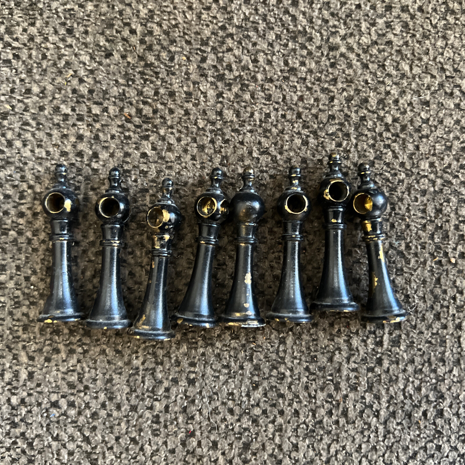 8 Vintage Brass 1.5” Ball Shaped Door Pull Knob Screw Cabinet Drawer