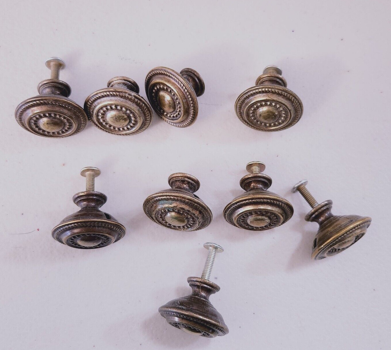 Vtg Salvaged Reclaimed Pulls Handles Dressers Metal Brass Mixed Hardware Lot