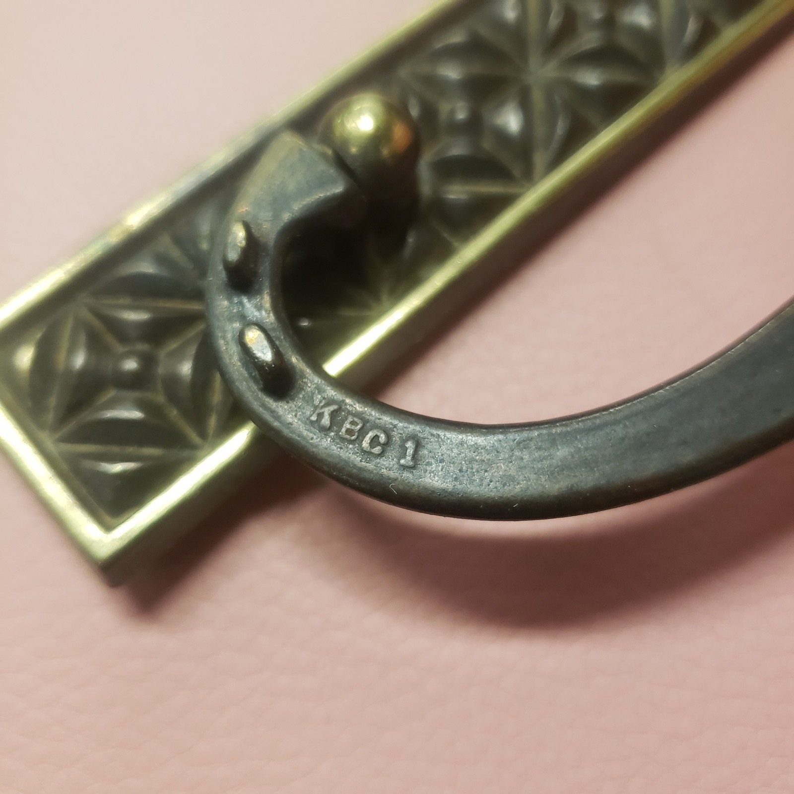 Vintage KBC Brass Gothic Drawer Pull Barrett Style Bail Handles 6.25″ 5 in