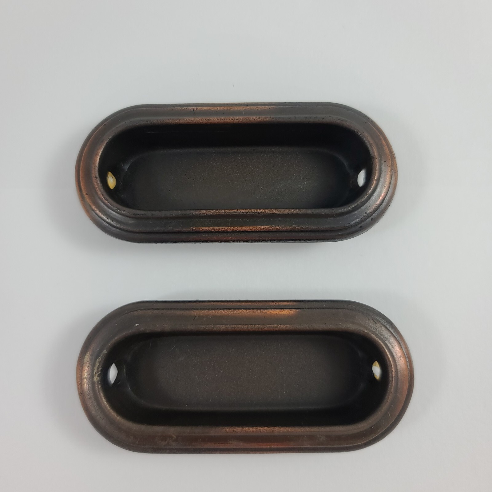 Vintage 1960s Amerock Recessed Drawer Pull Pair Finger Pull 1581