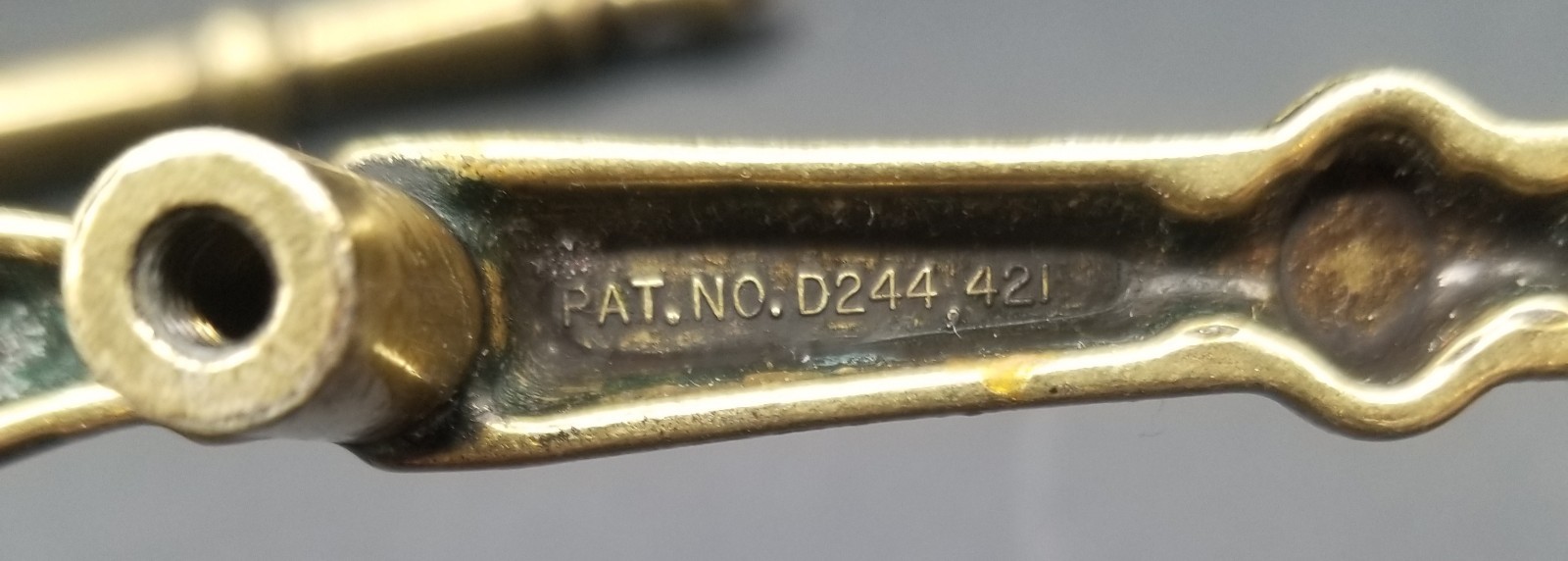 Set of 22 Vintage Amerock Brass Drawer Cabinet Pulls Handles Pat #D244421