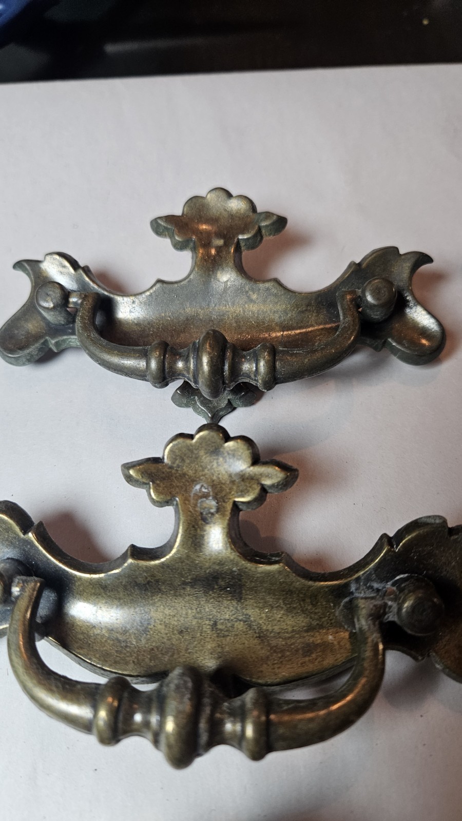 Vintage Keeler Brass Co KBC P2308 Chippendale Bail Pulls 2-1/4″ Center Set of 7