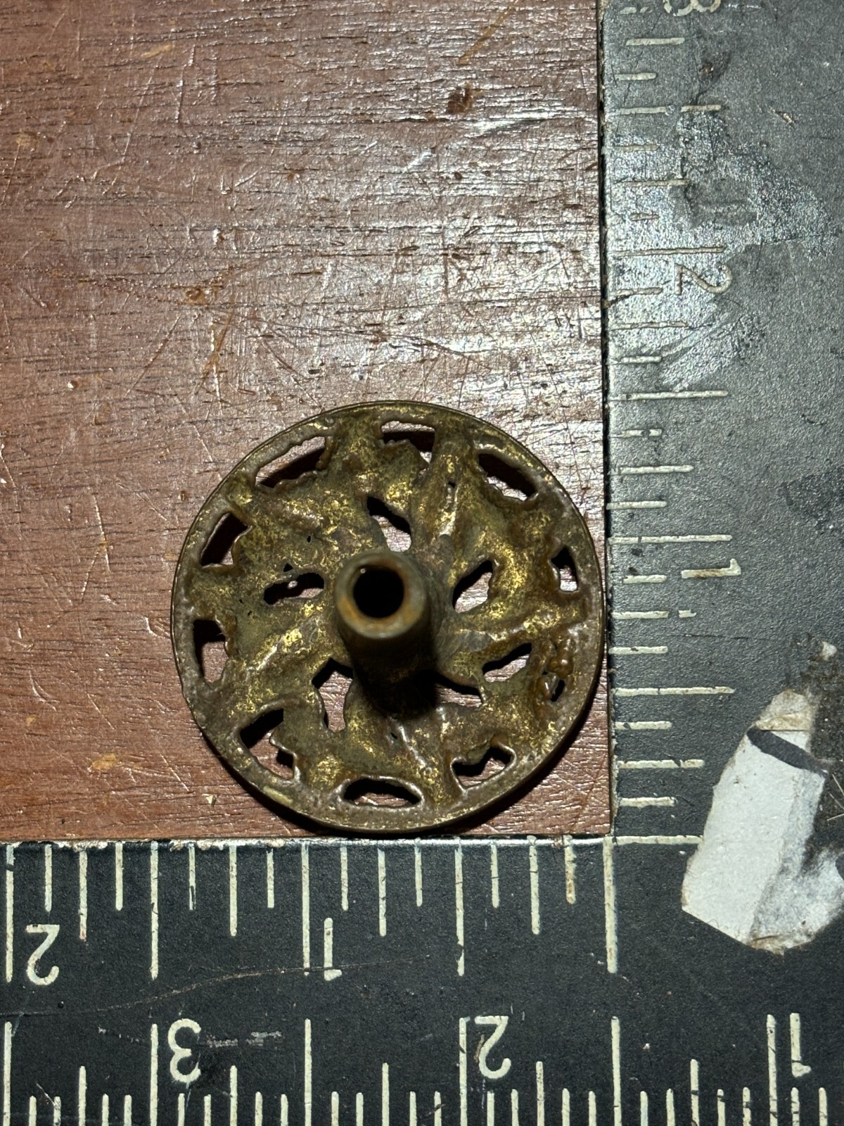 Vintage Antique Ornate Round Cabinet Knob Drawer Pull 1 1/2 inch