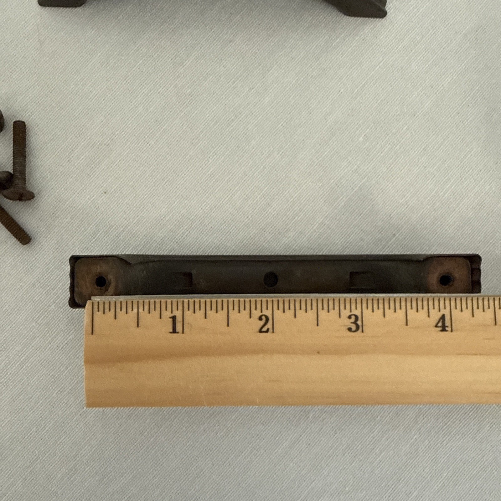 Set Of 4 Vintage Art Deco Mid Century Brass & Bakelite Drawer Handles Pulls 4″