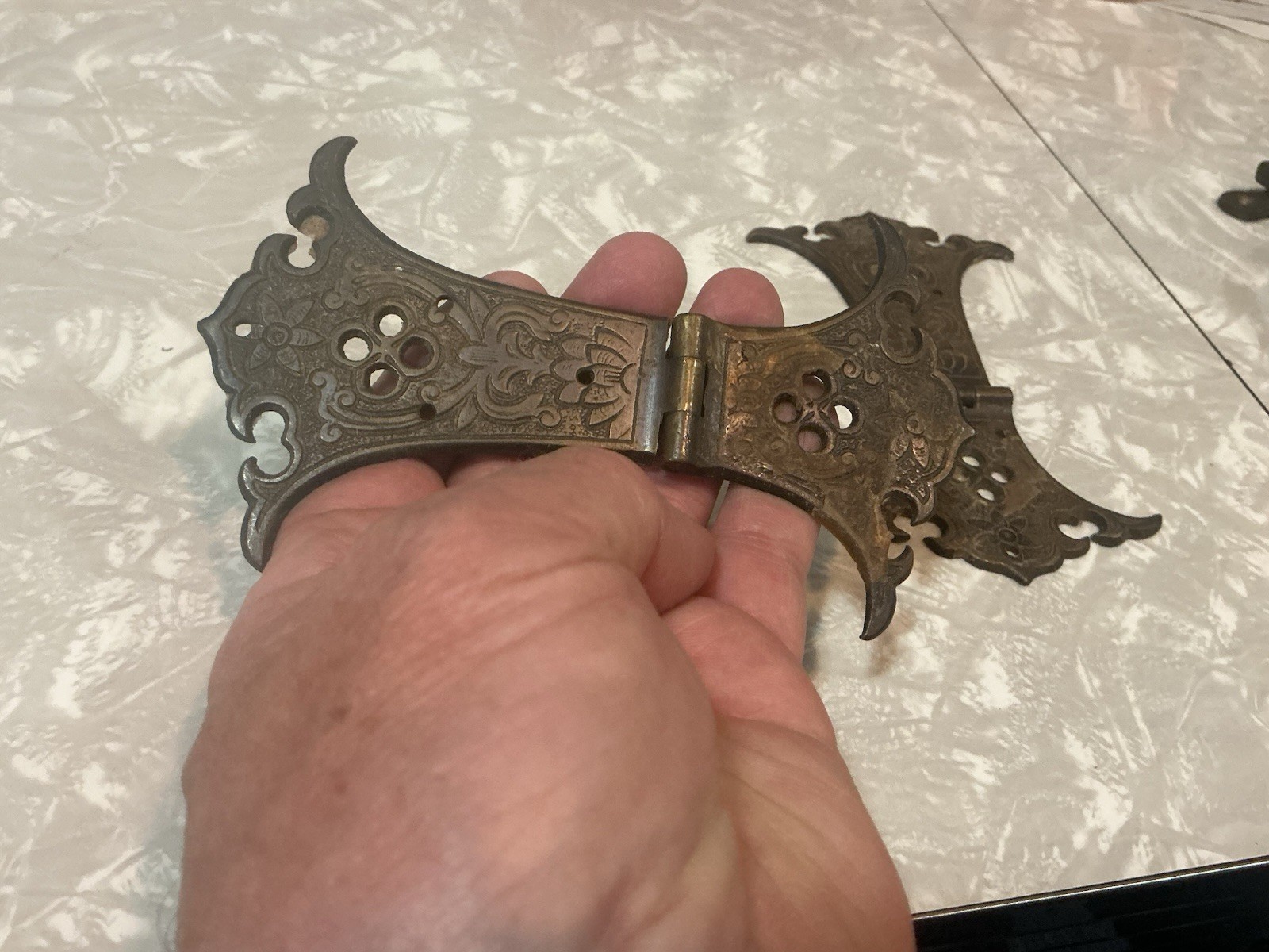 Original Antique 19th/20th Century Brass Period Hinges Spectacular! Priced pair