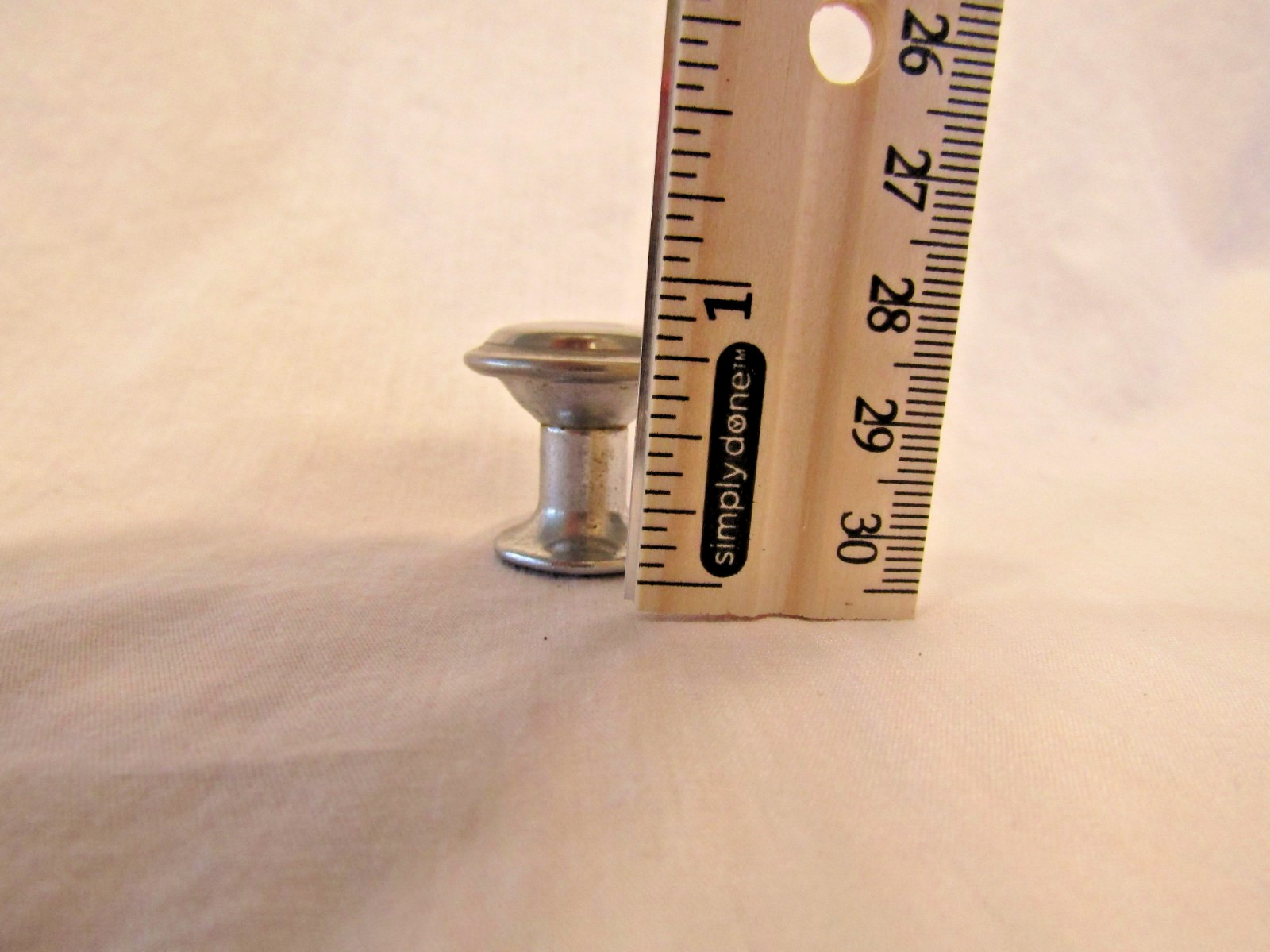 Nine Vintage 1″ Small Chrome Drawer Knobs Cabinet Door Pulls Mushroom Shaped