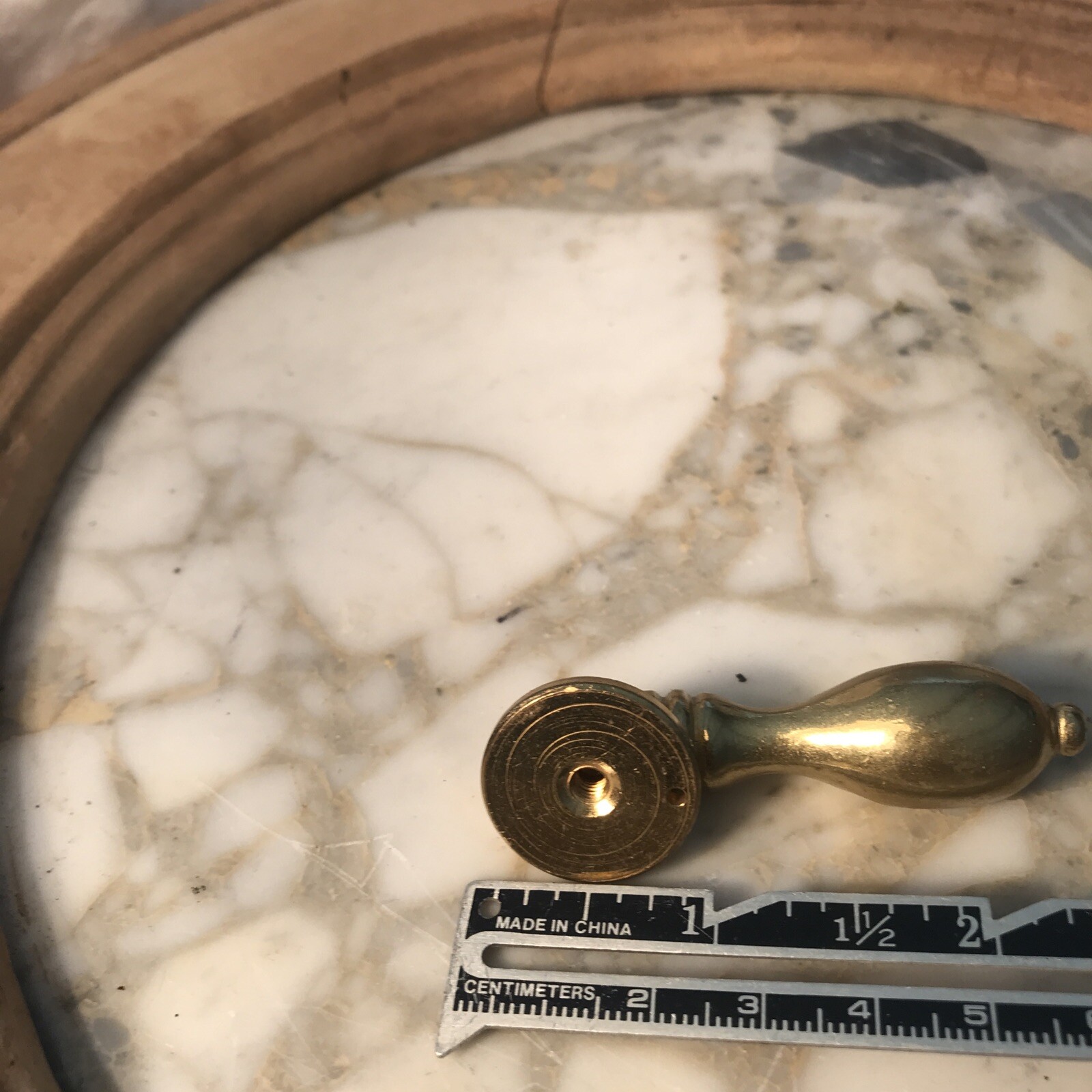 Vintage French drop Pull Polished brass Door Drawer Gold Knob Teardrop Cabinet