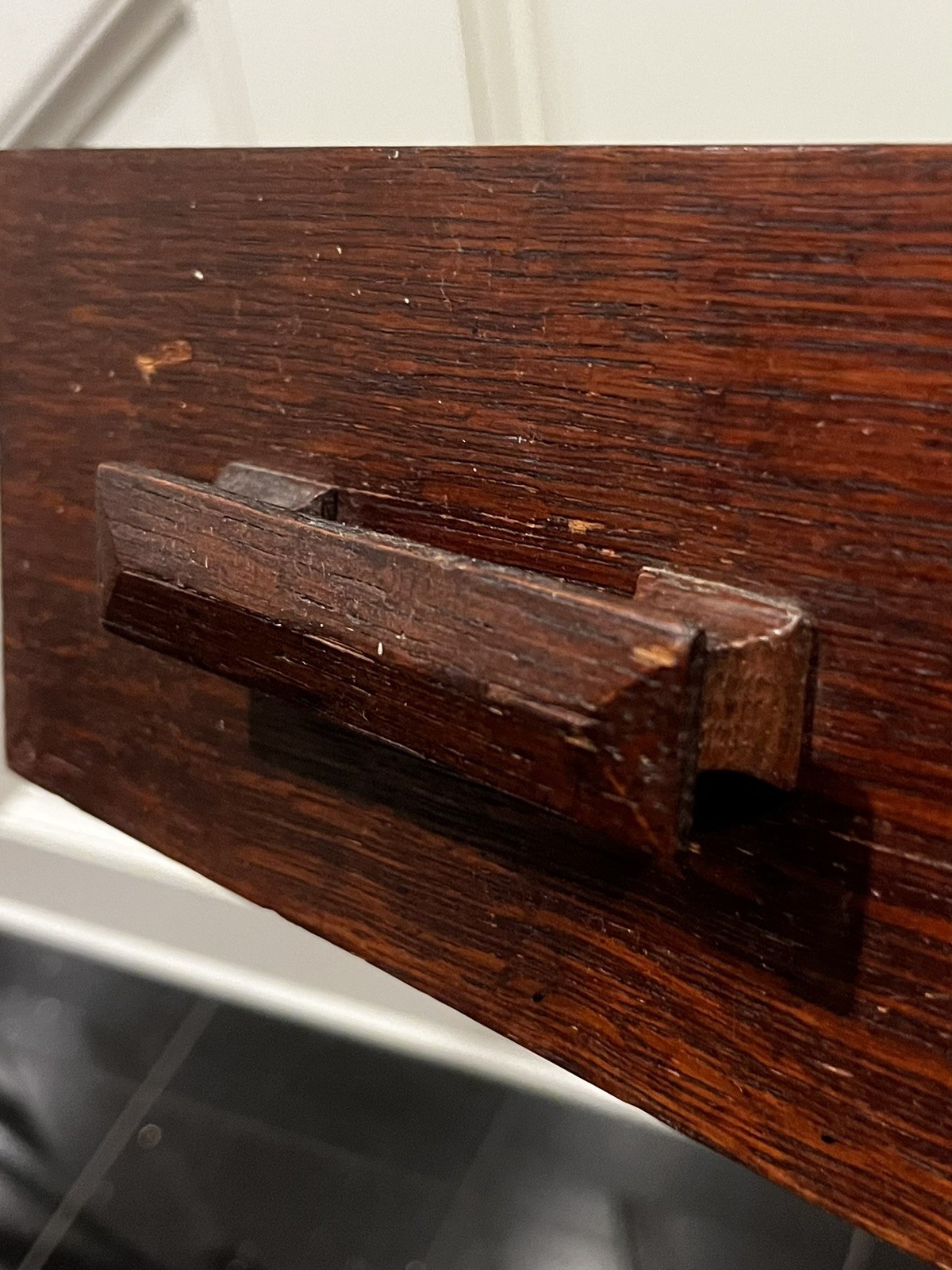 Globe Wernicke Barrister Bookcase Mission Oak Wood Drawer Base Pull Handle