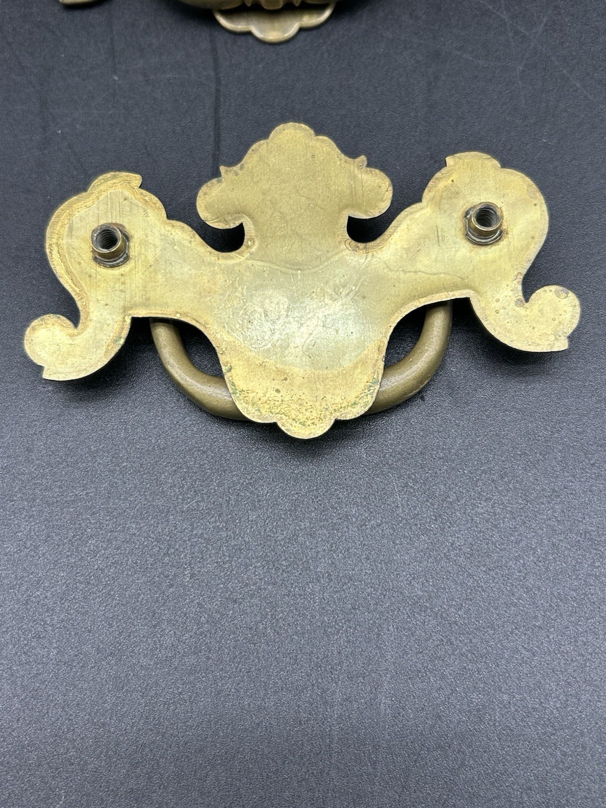Ethan Allen Heirloom Vintage Brass Bail Handle Drawer Pulls X8 No Hardware