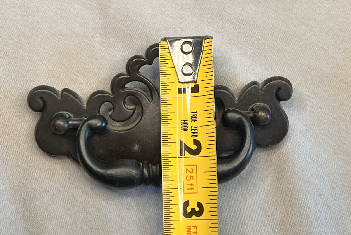 Lot 12 Vintage Chippendale Batwing Drawer Pull Handles Black Cabinet Hardware