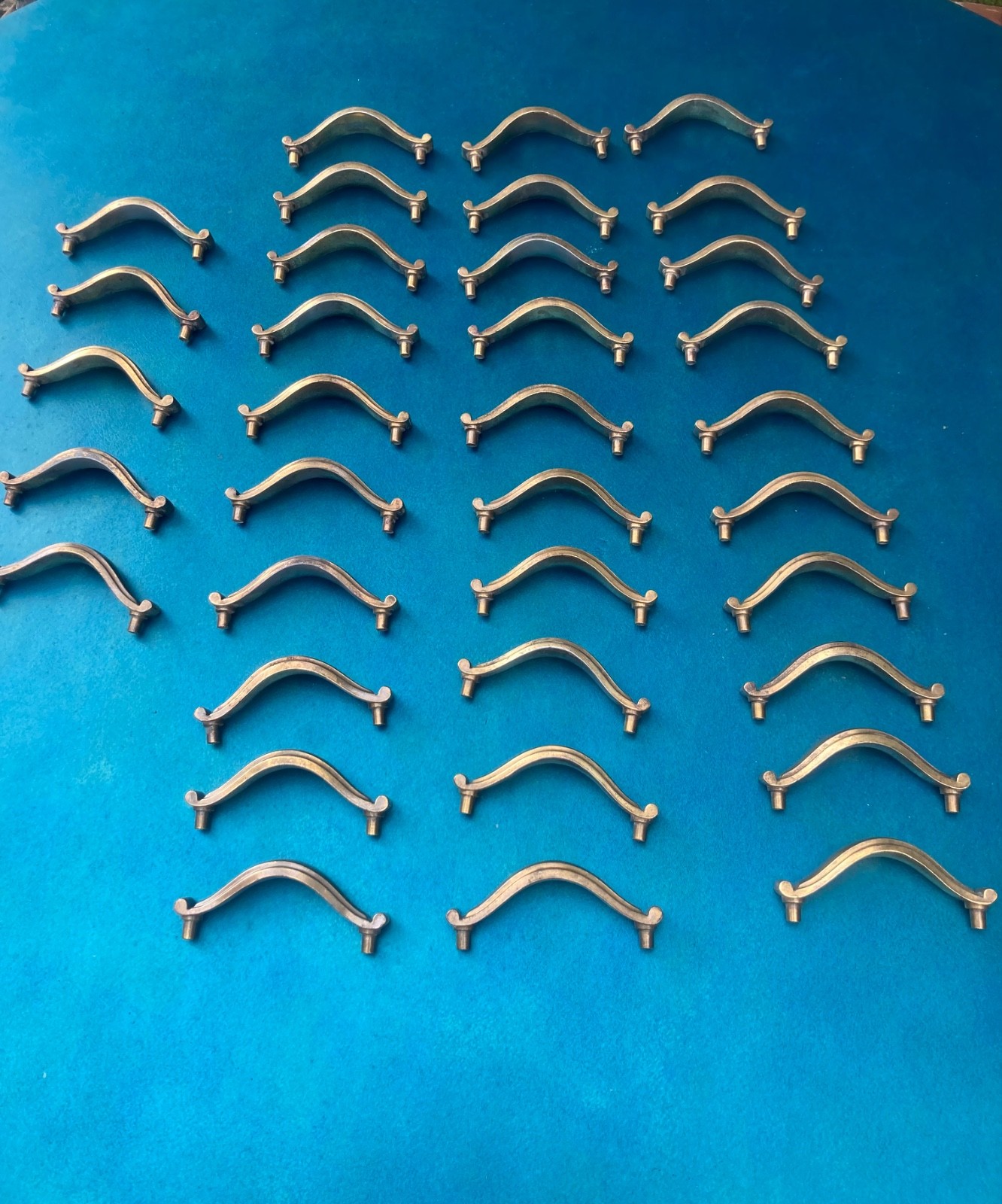 Vintage KBC Keeler Brass Drawer Pull Cabinet Handles Hardware Lot 35 Matching…