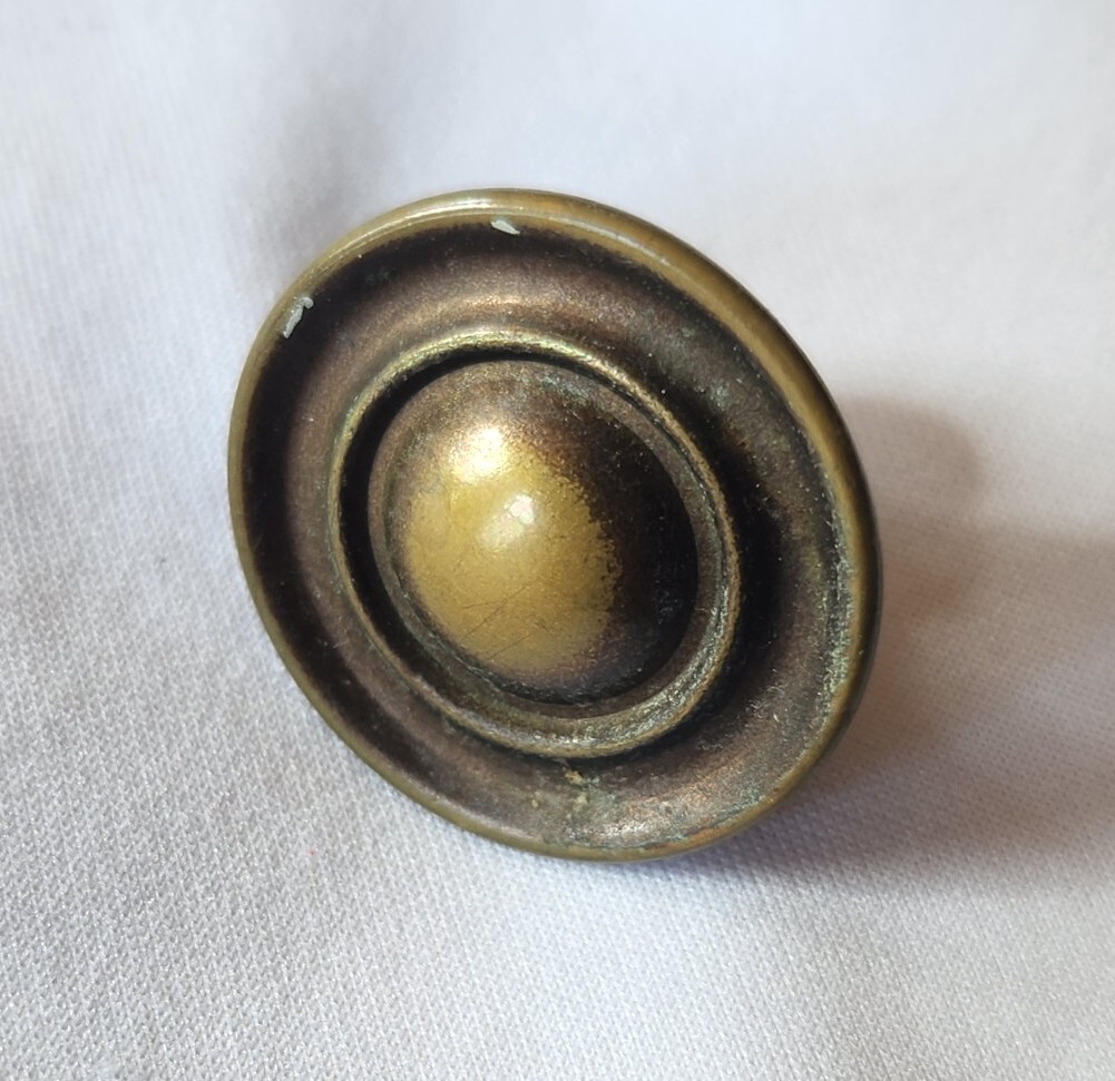Antique Salvage Mushroom Brass Cabinet Pulls Lot 24 Pcs