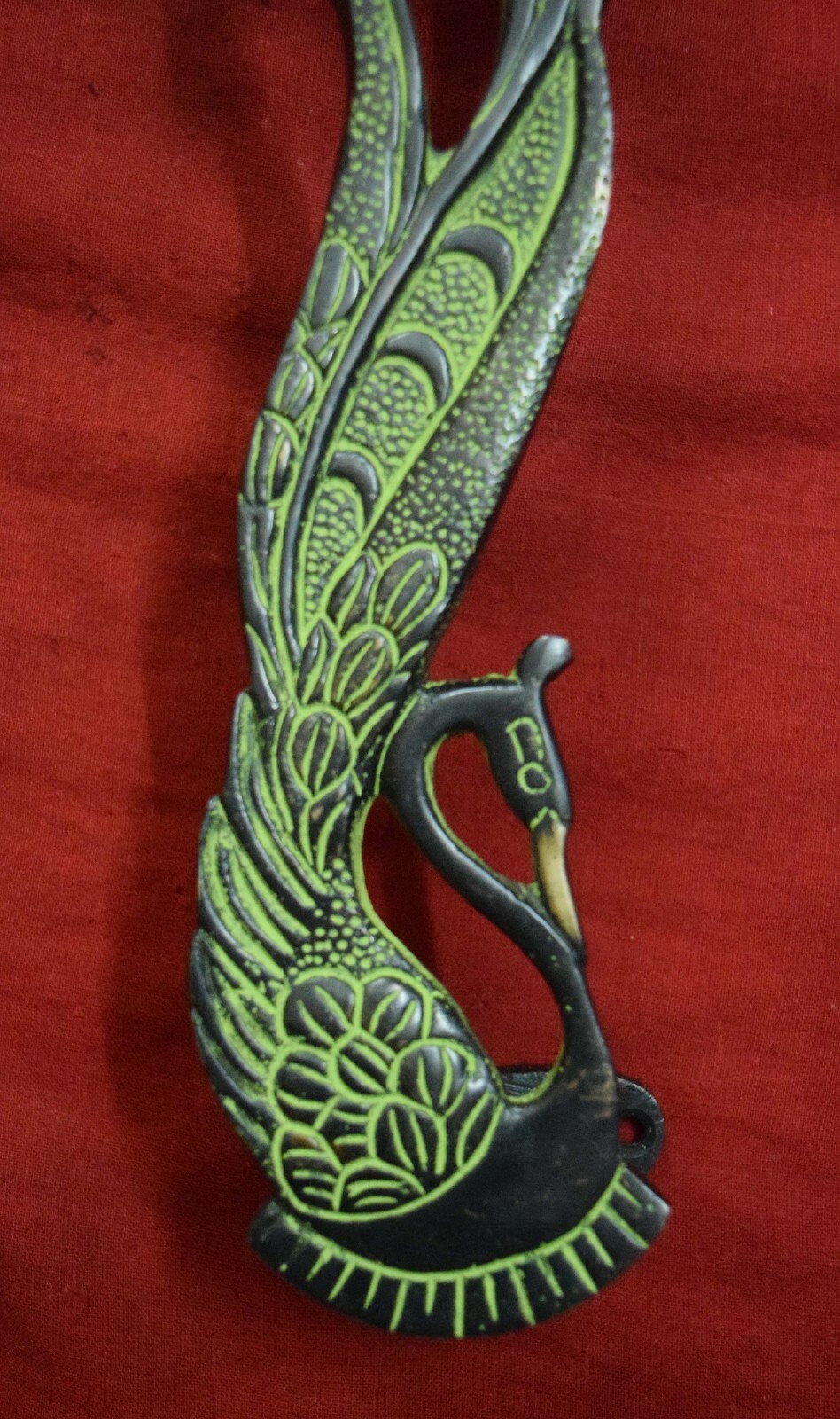 Peafowl Bird Shape Door Handle Brass Handmade Home Door Decor Peacock Gift VR246
