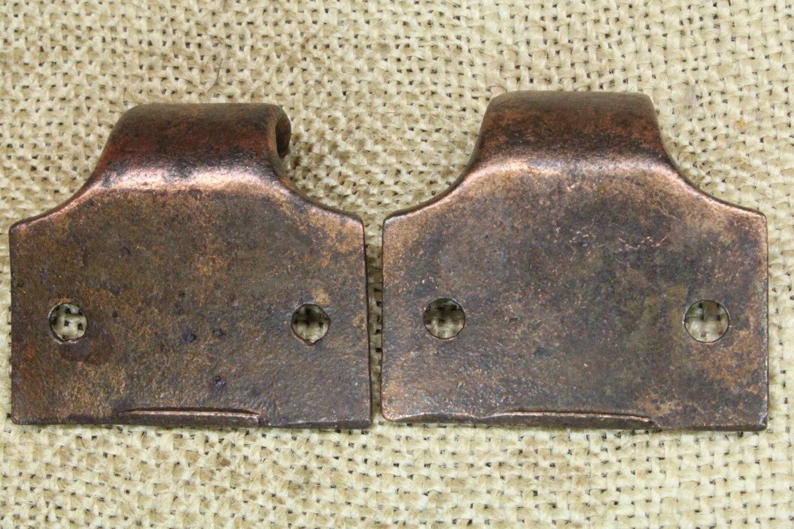 2 Old Window Sash Lifts Pulls Cast Iron Copper Bronze Finish Victorian Windsor