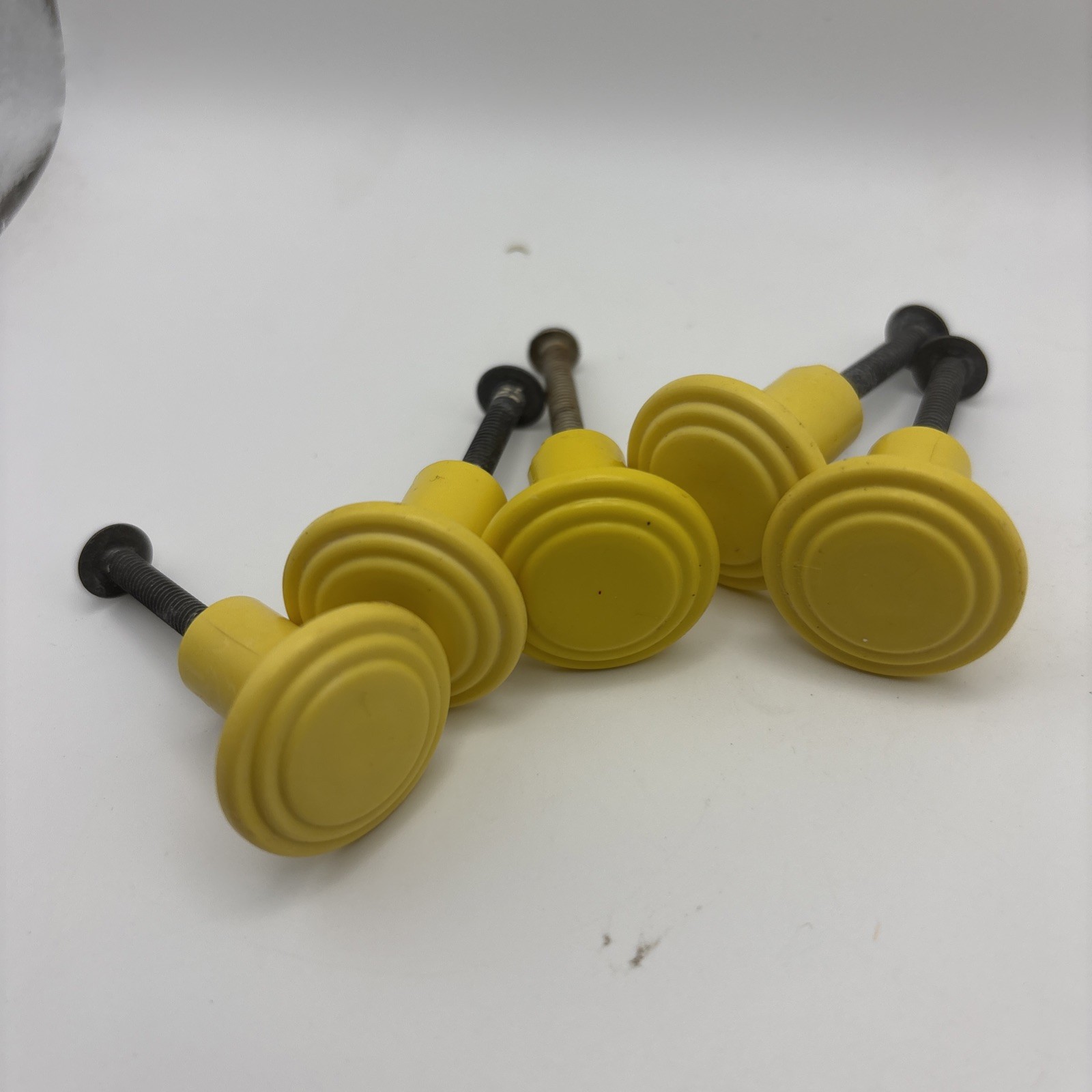 Vintage NOS Early Plastic Drawer Knob Cabinet Pull. Mixed colors Lot of 17