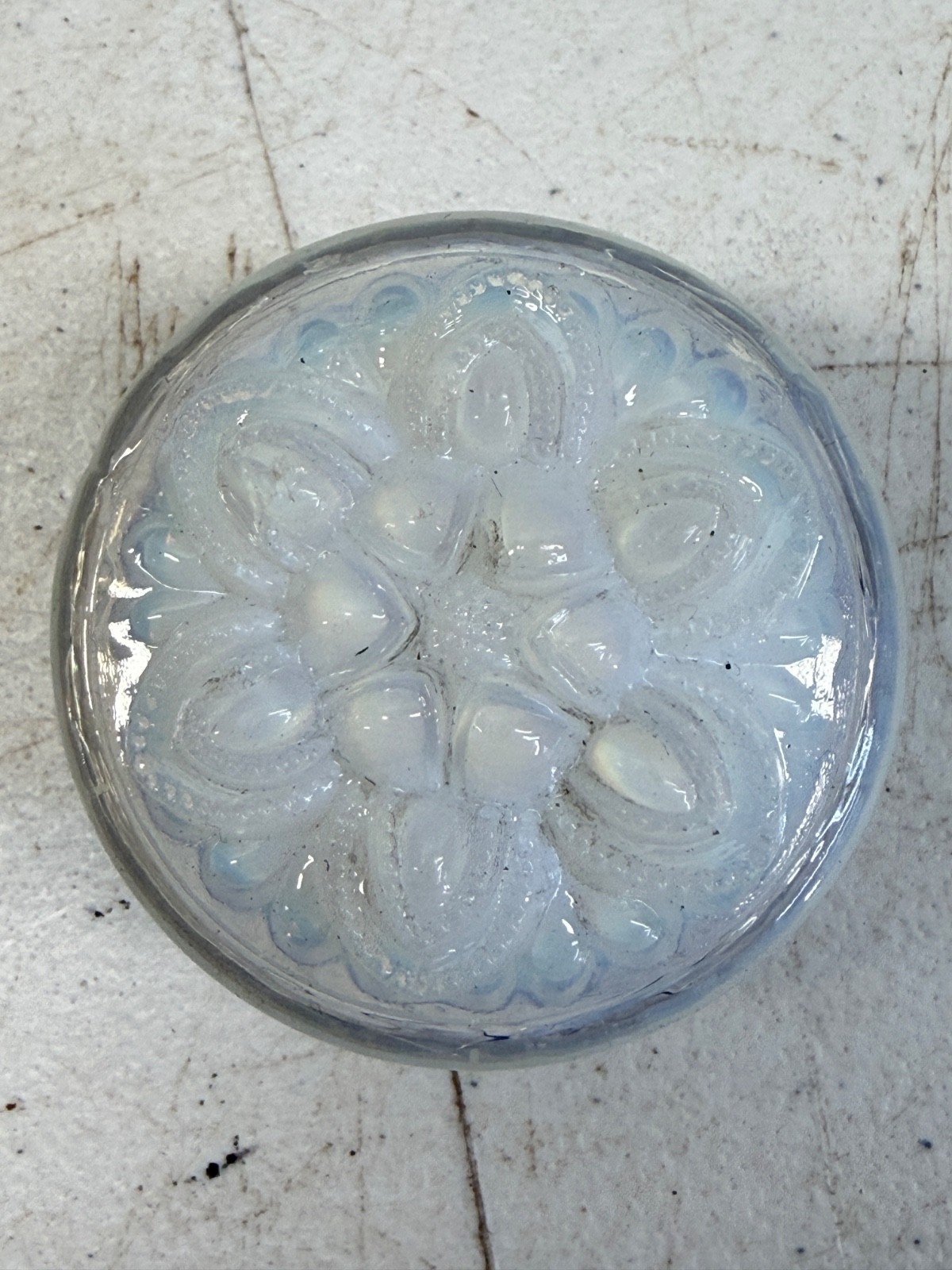 antique empire pressed glass opalescent knobs set 8 classical 1820 sheraton